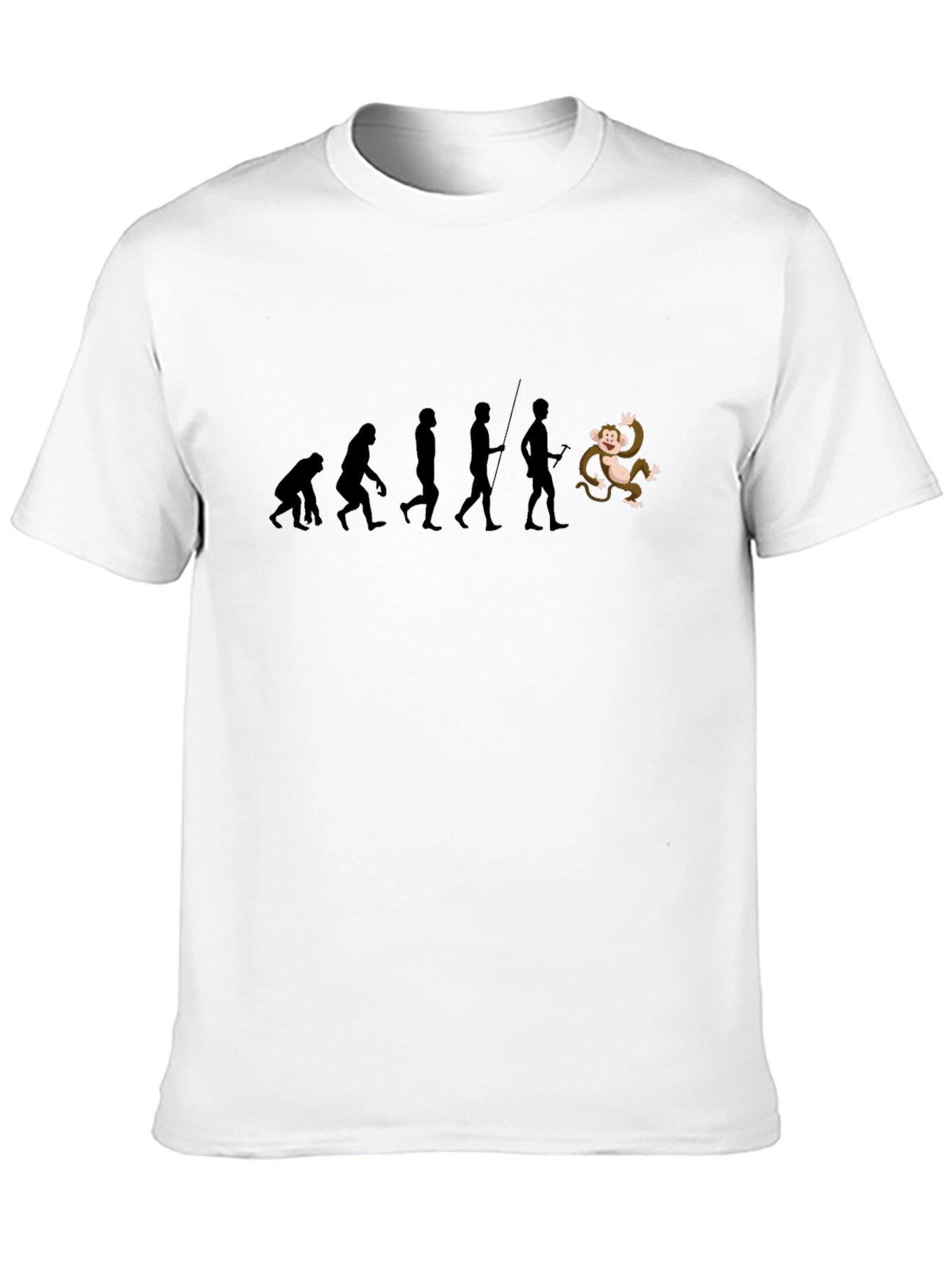Evolution & Monkey Graphic T-Shirt