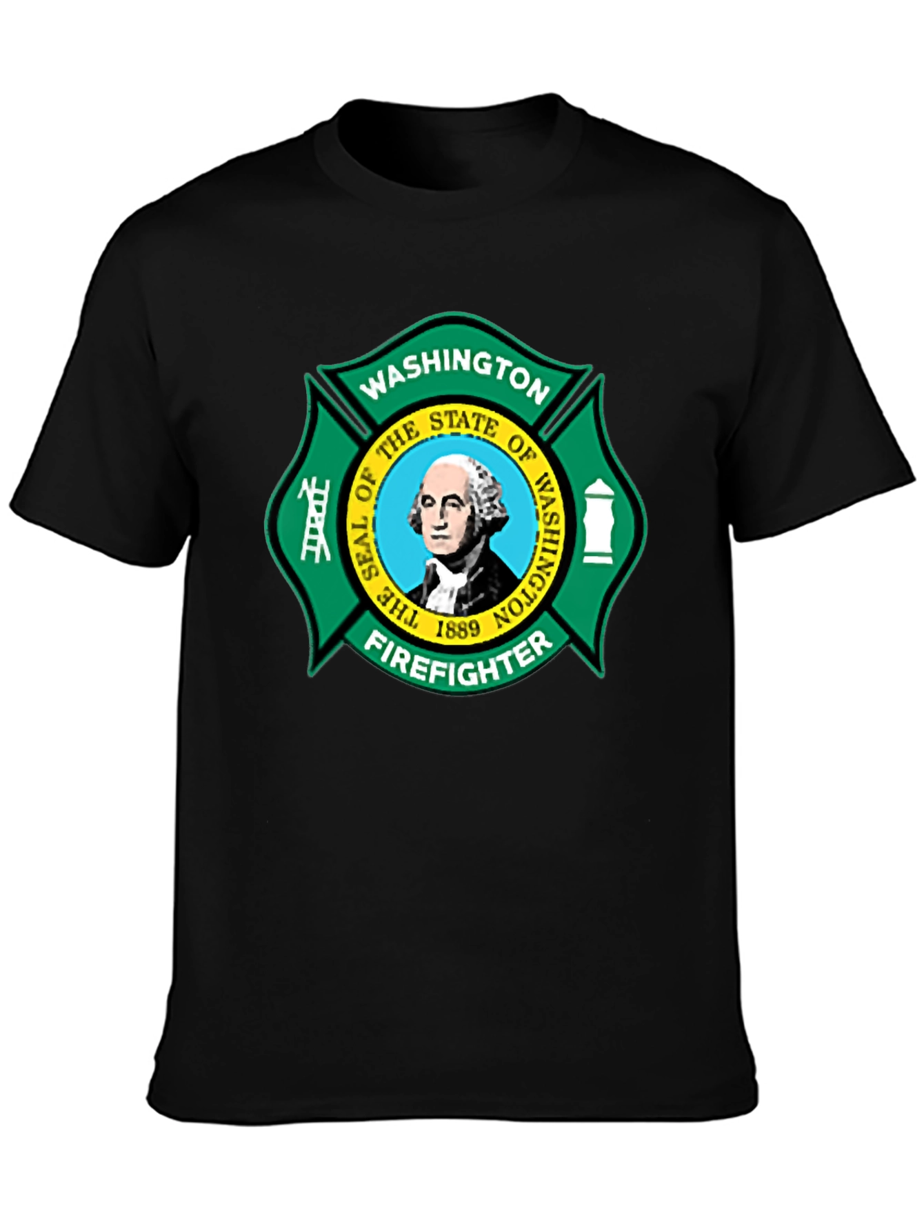 Washington Firefighter T-Shirt - State Seal Graphic Tee