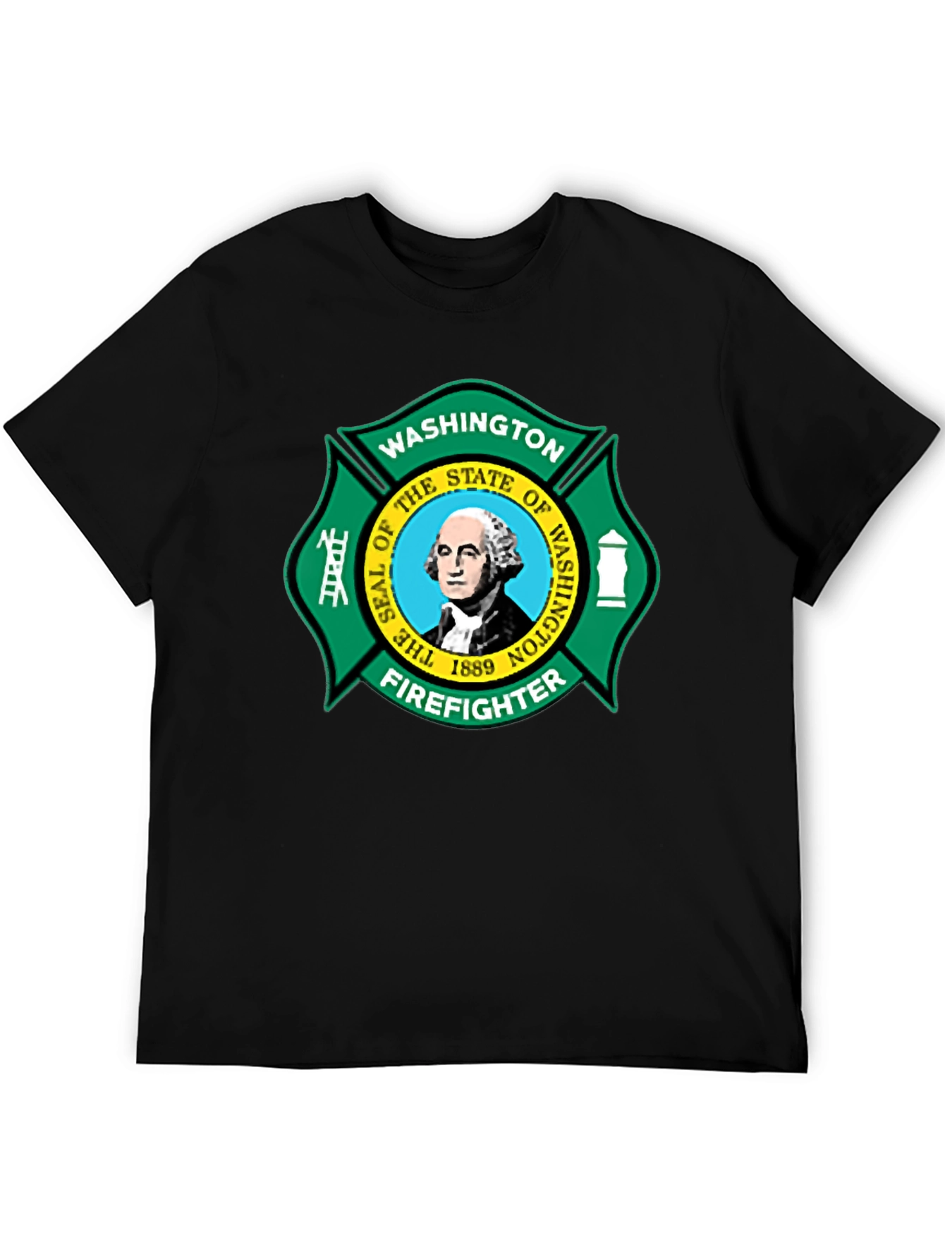 Washington Firefighter T-Shirt - State Seal Graphic Tee