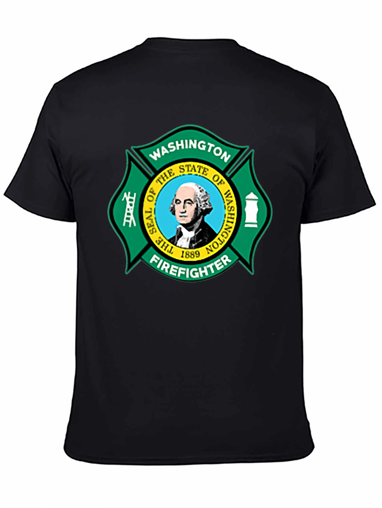 Washington Firefighter T-Shirt - State Seal Graphic Tee