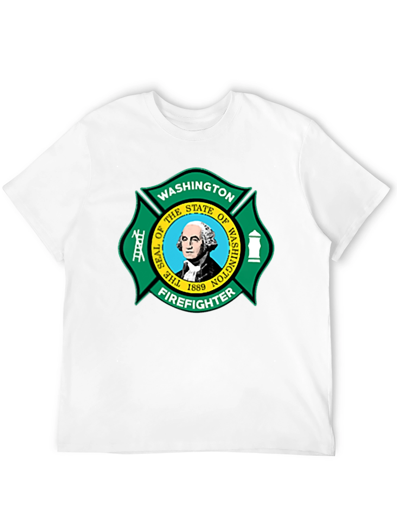 Washington Firefighter T-Shirt - State Seal Graphic Tee