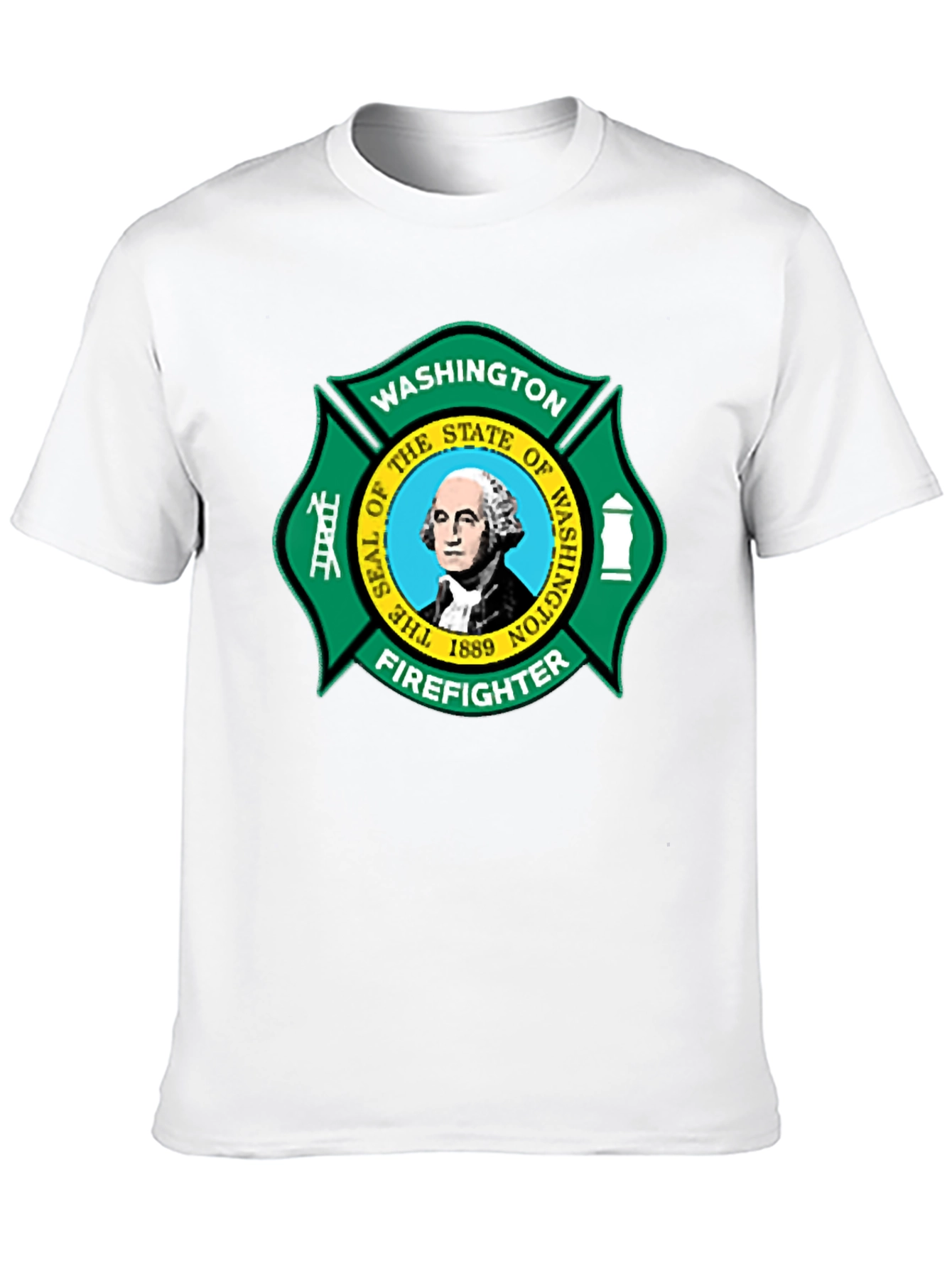 Washington Firefighter T-Shirt - State Seal Graphic Tee