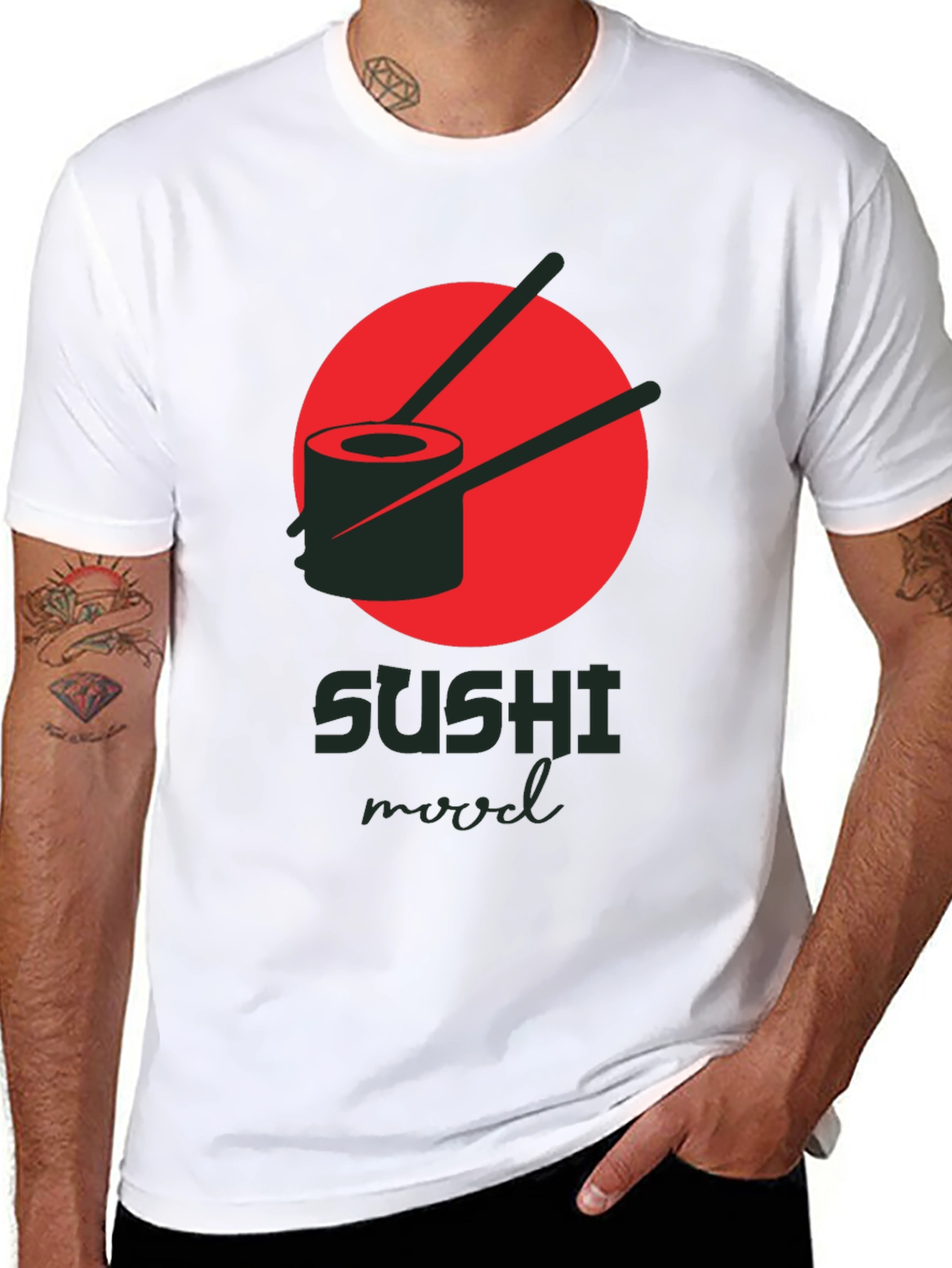 Sushi Mood Graphic Tee - Stylish Cotton Blend T-Shirt