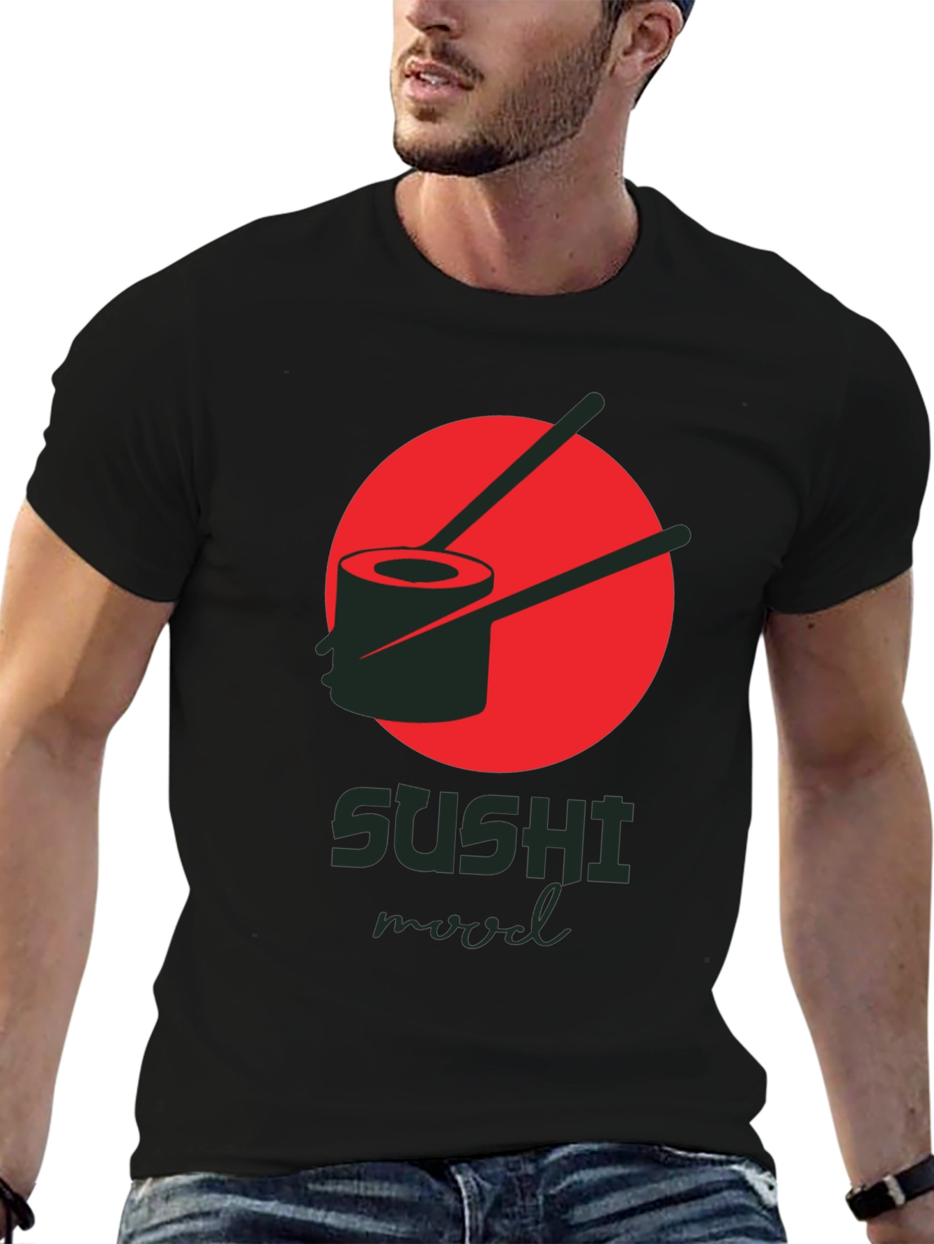 Sushi Mood Graphic Tee - Stylish Cotton Blend T-Shirt