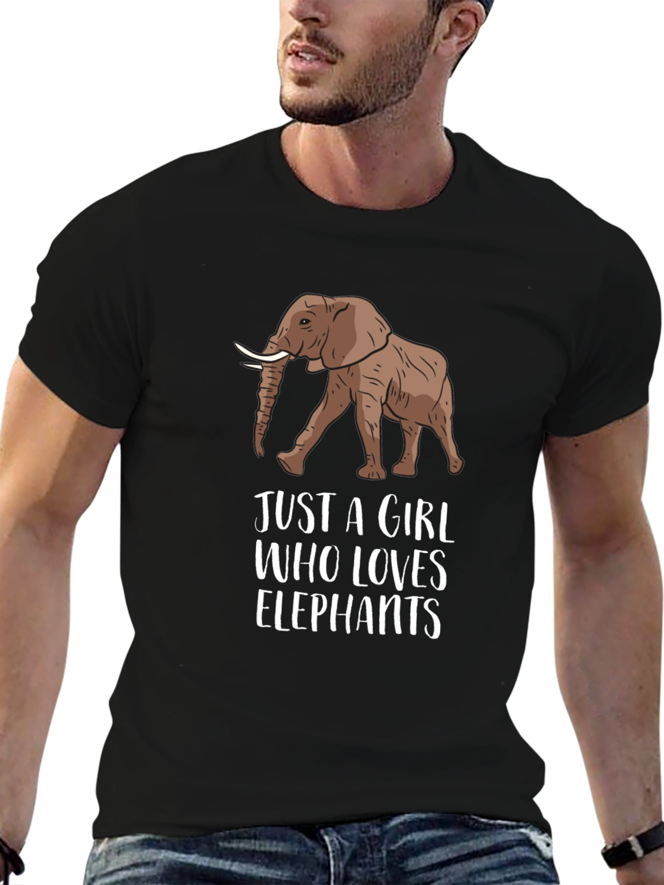 Elephant Lover Graphic Tee - Unisex Black T-Shirt