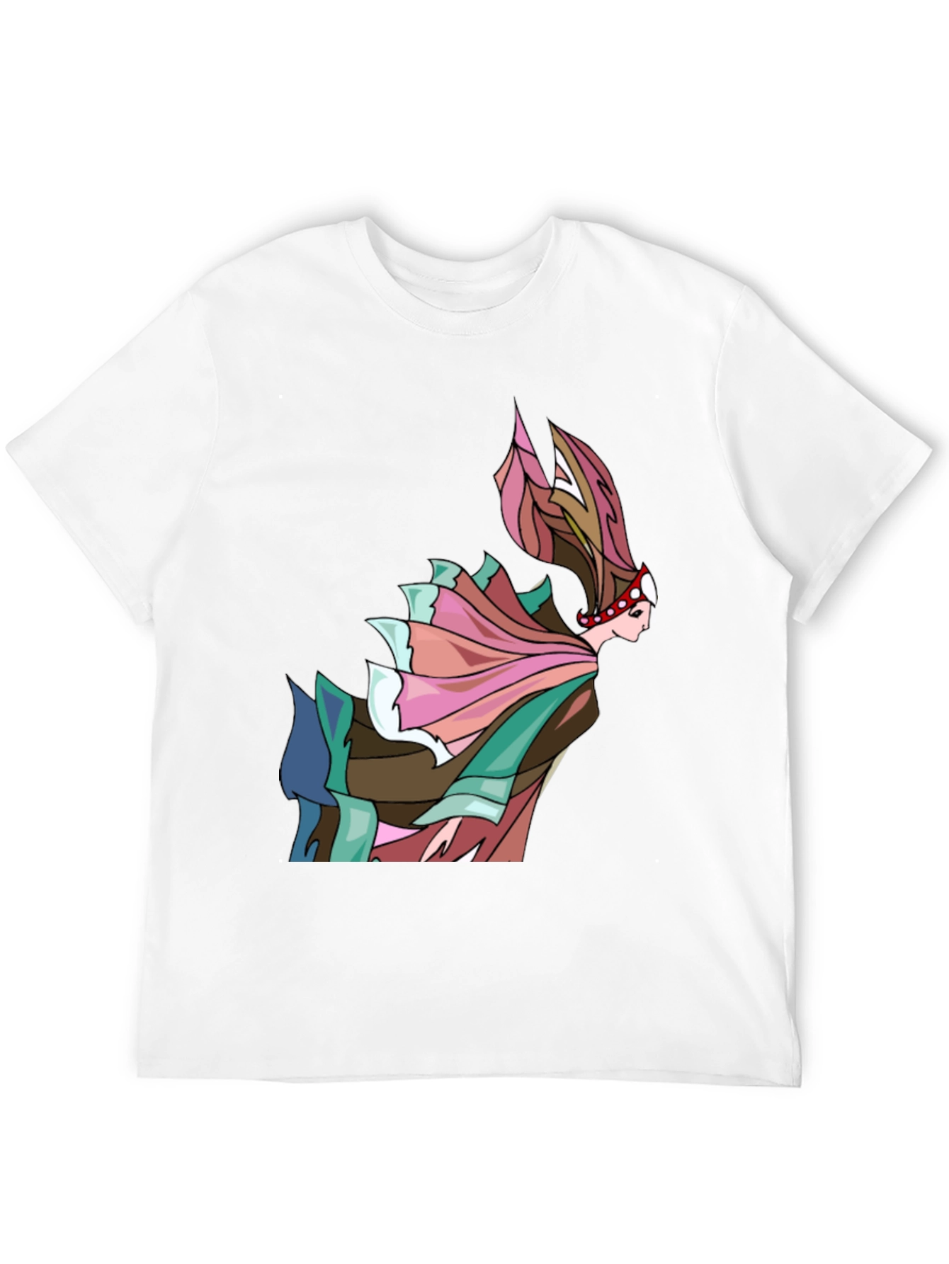Abstract Woman Graphic Tee - Artistic Black T-Shirt