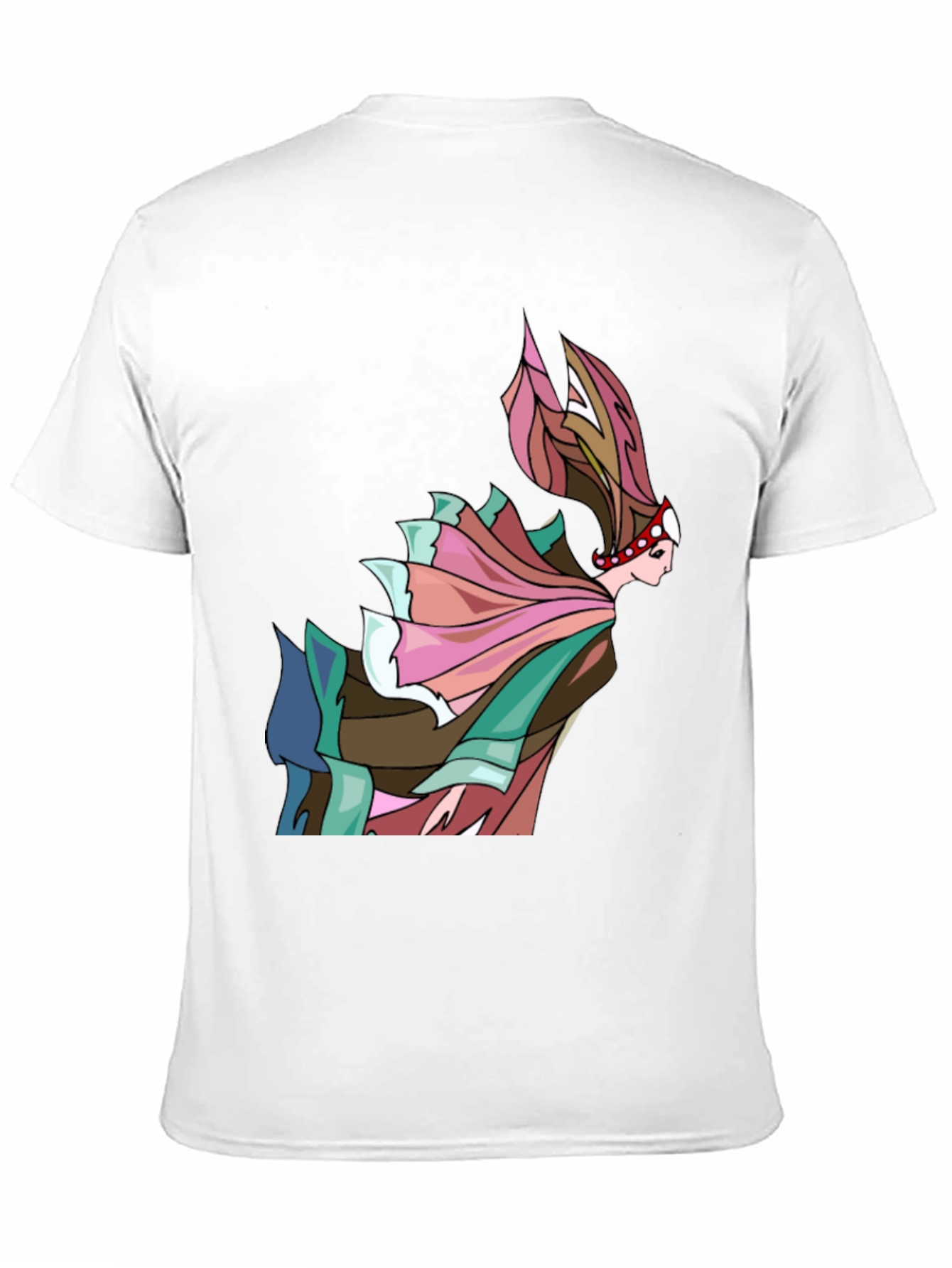 Abstract Woman Graphic Tee - Artistic Black T-Shirt