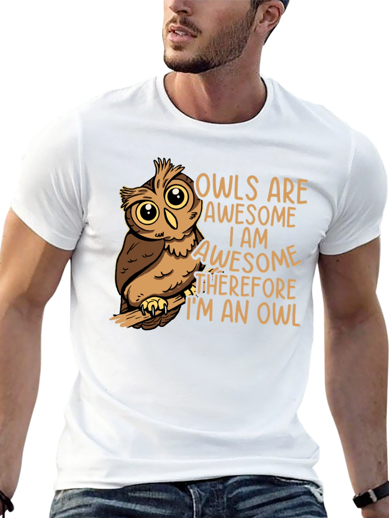 Awesome Owl Graphic T-Shirt - Soft Cotton Blend