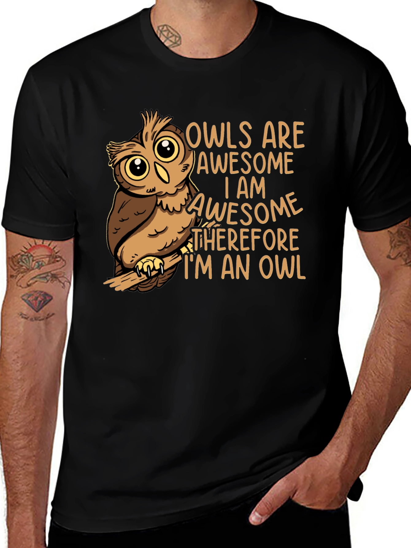 Awesome Owl Graphic T-Shirt - Soft Cotton Blend