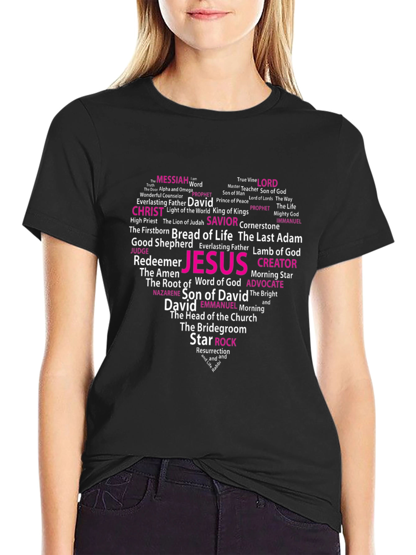 Faith Heart T-Shirt: Christian Word Art Tee