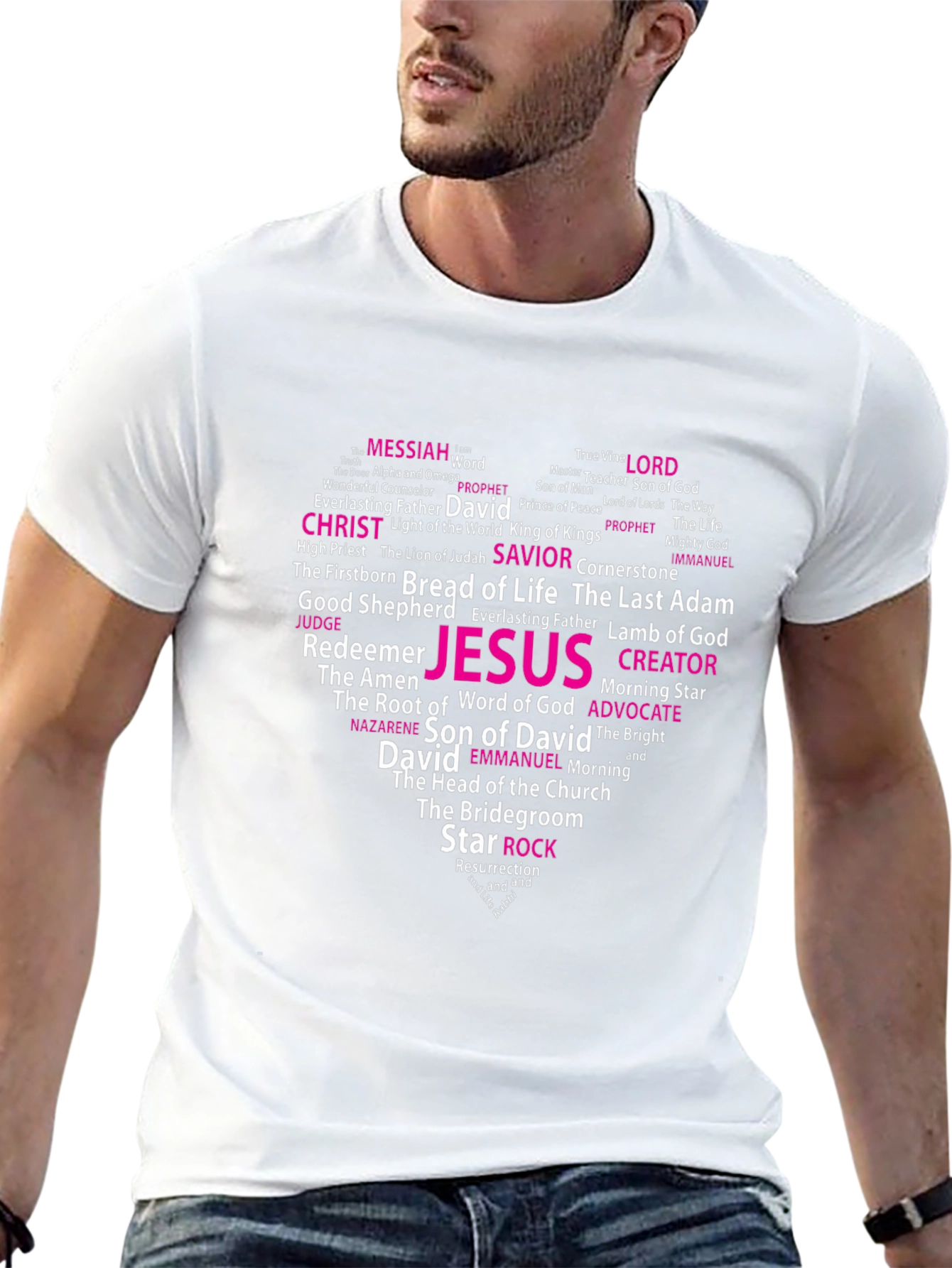 Faith Heart T-Shirt: Christian Word Art Tee