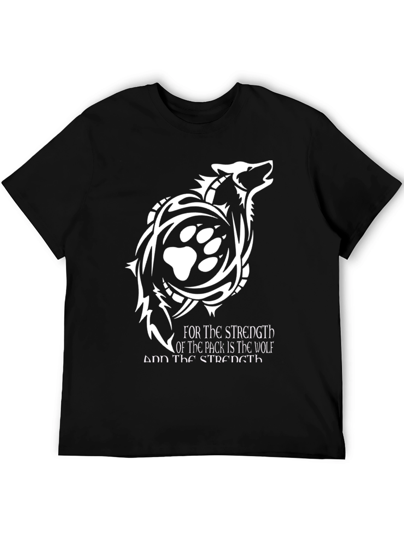 Wolf Pack Strength Graphic Tee - Black