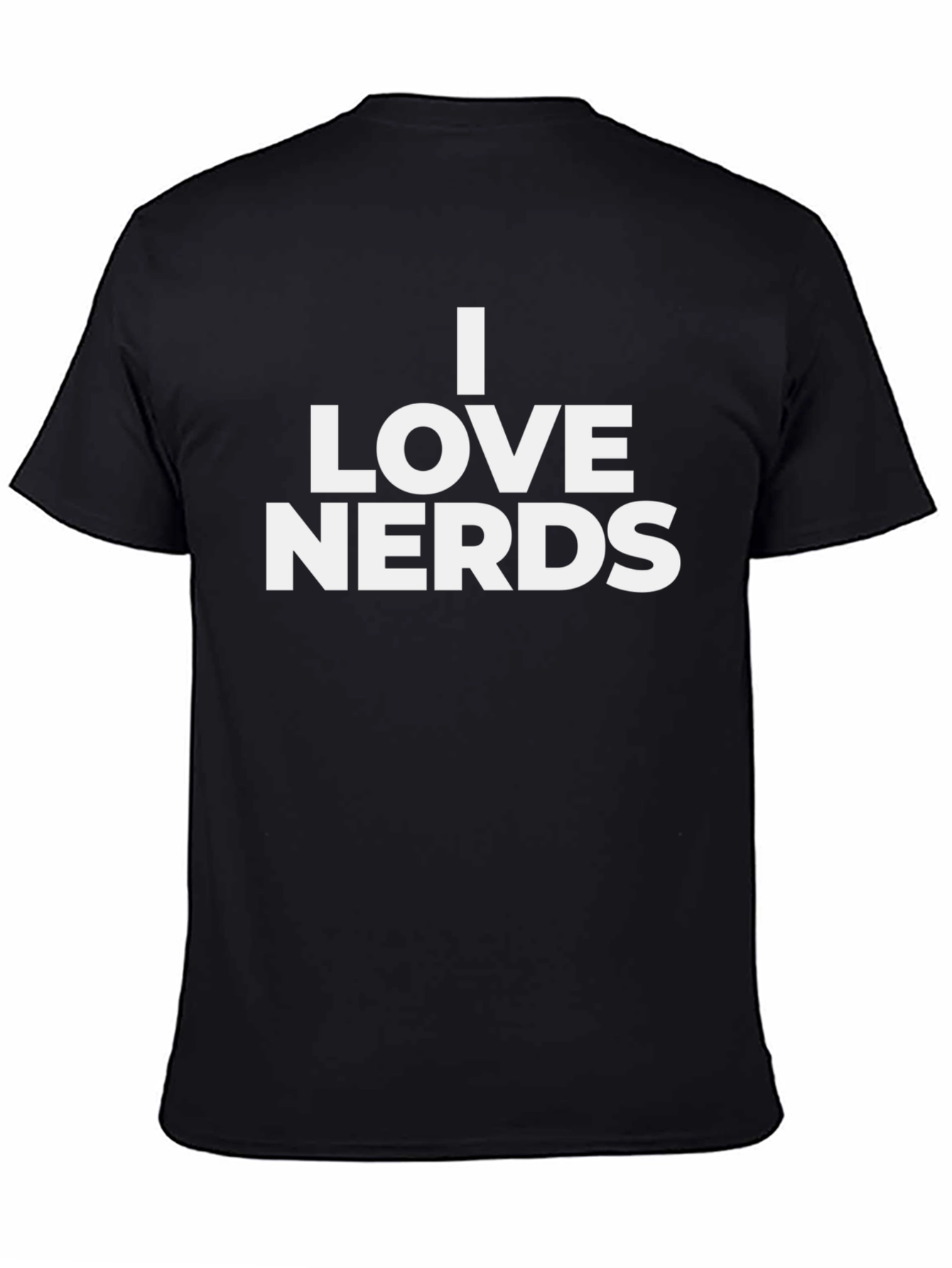 I Love Nerds T-Shirt - Black Crew Neck Tee