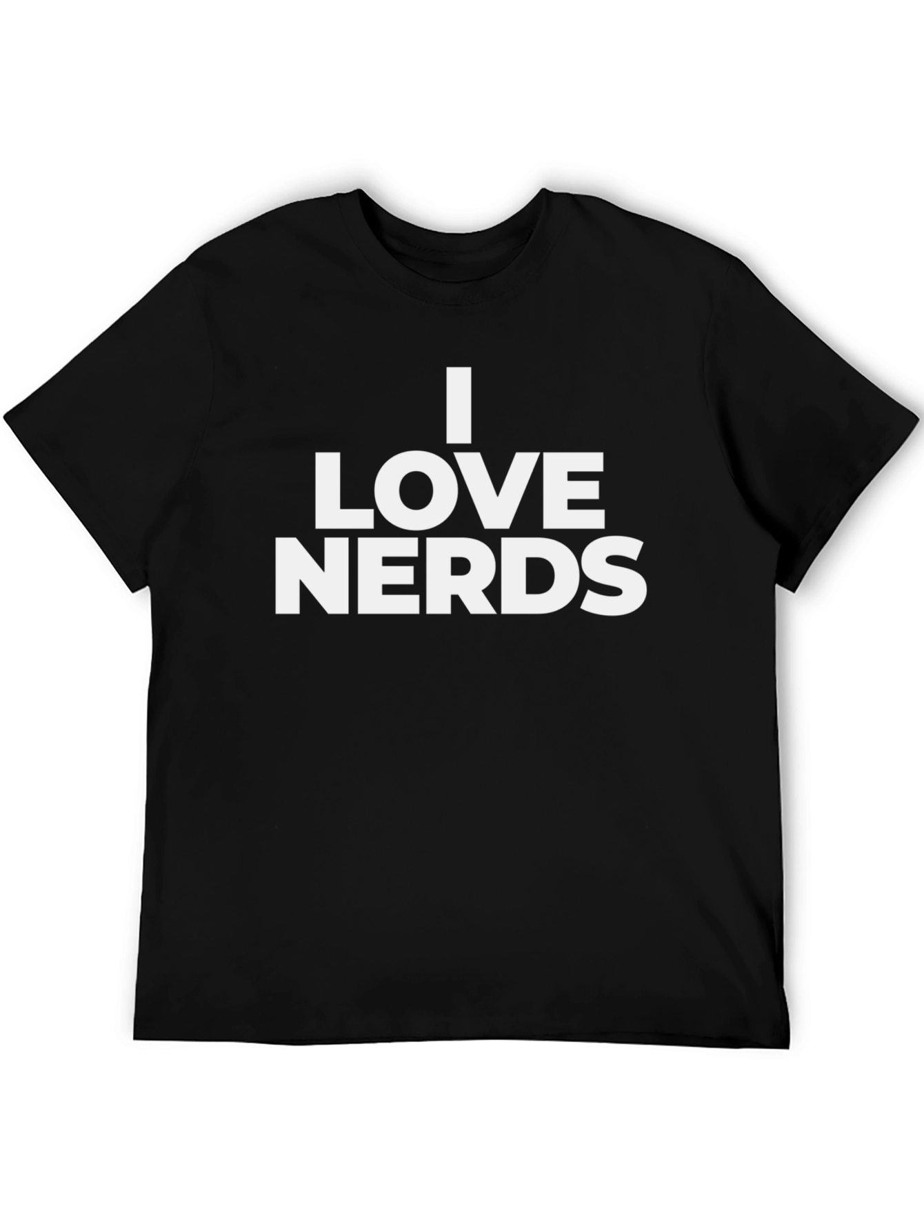 I Love Nerds T-Shirt - Black Crew Neck Tee