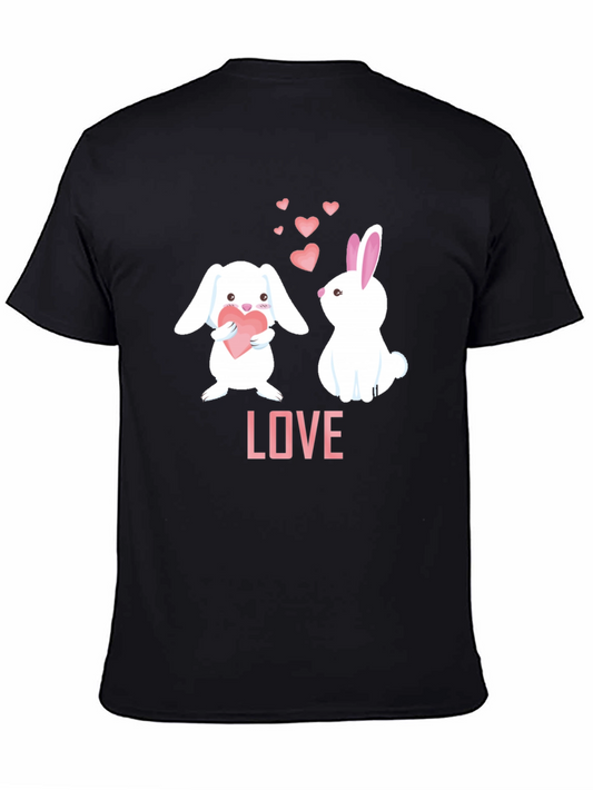 Cute Bunny LOVE Graphic Tee - Valentines Day
