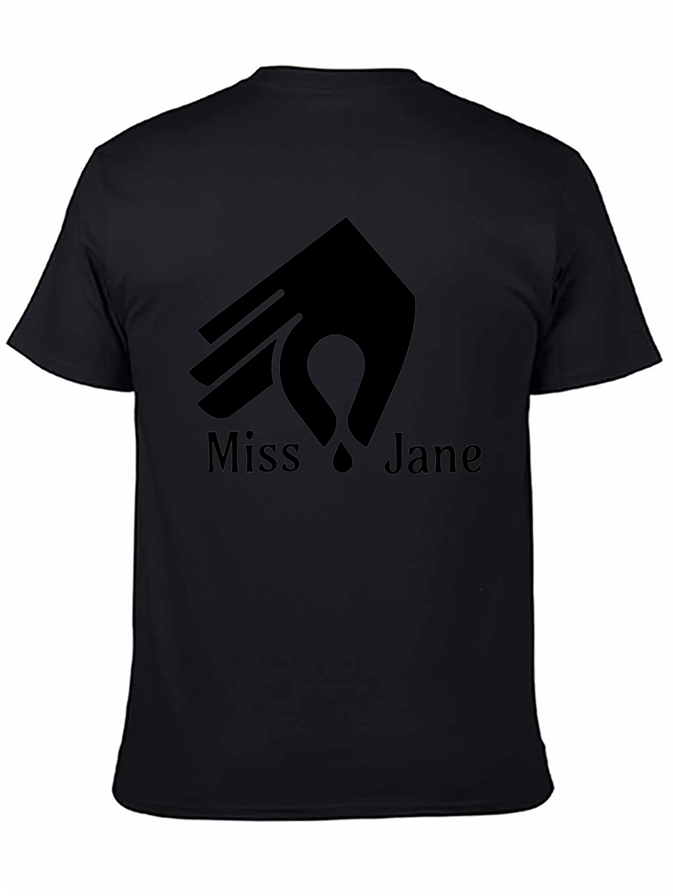 Miss Jane Tee - Black Cotton Graphic T-Shirt
