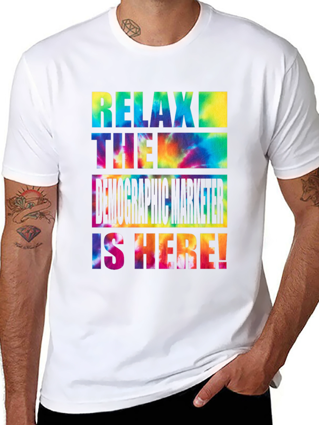 Relax Demographics Marketer Tie Dye T-Shirt