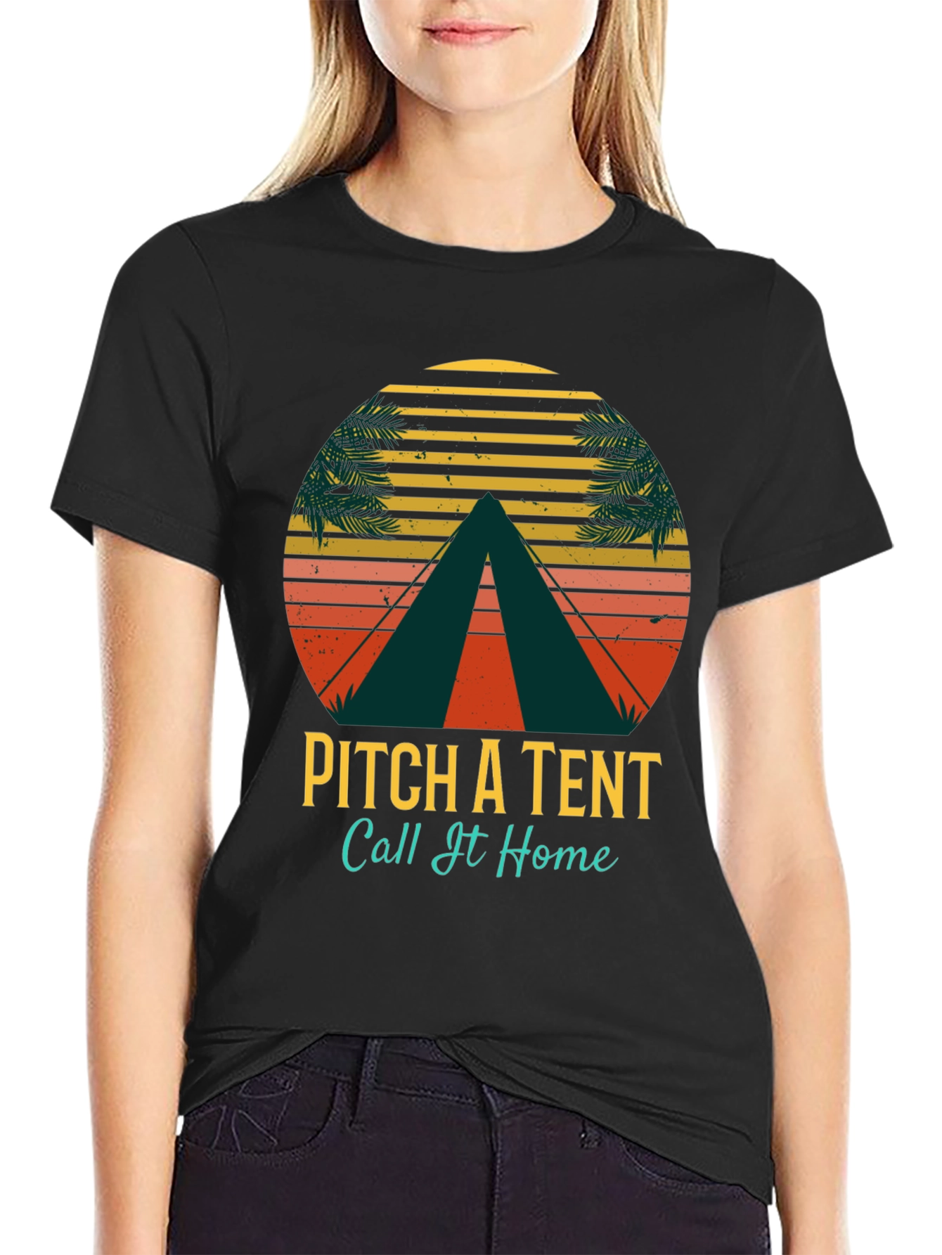 Pitch a Tent Camping T-Shirt - Outdoor Adventure