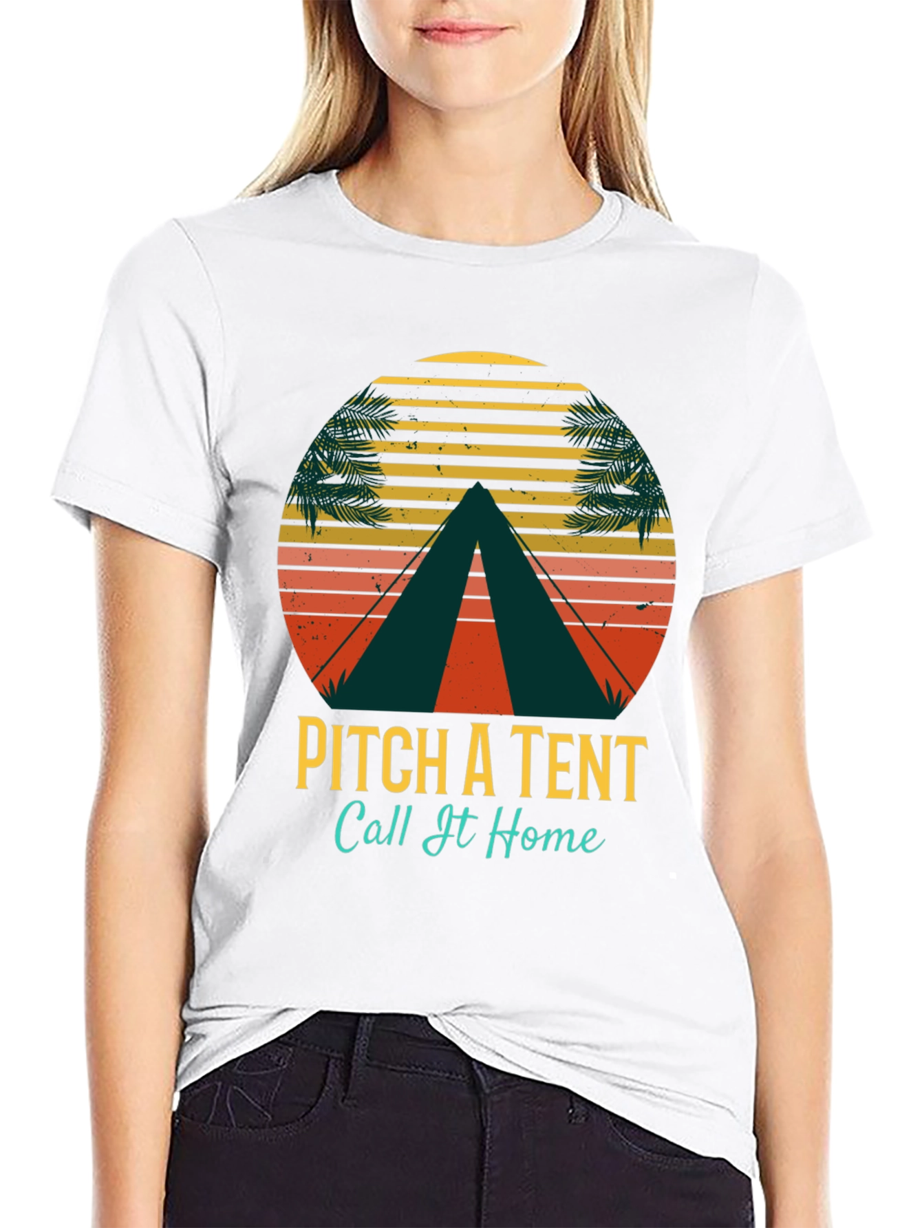 Pitch a Tent Camping T-Shirt - Outdoor Adventure