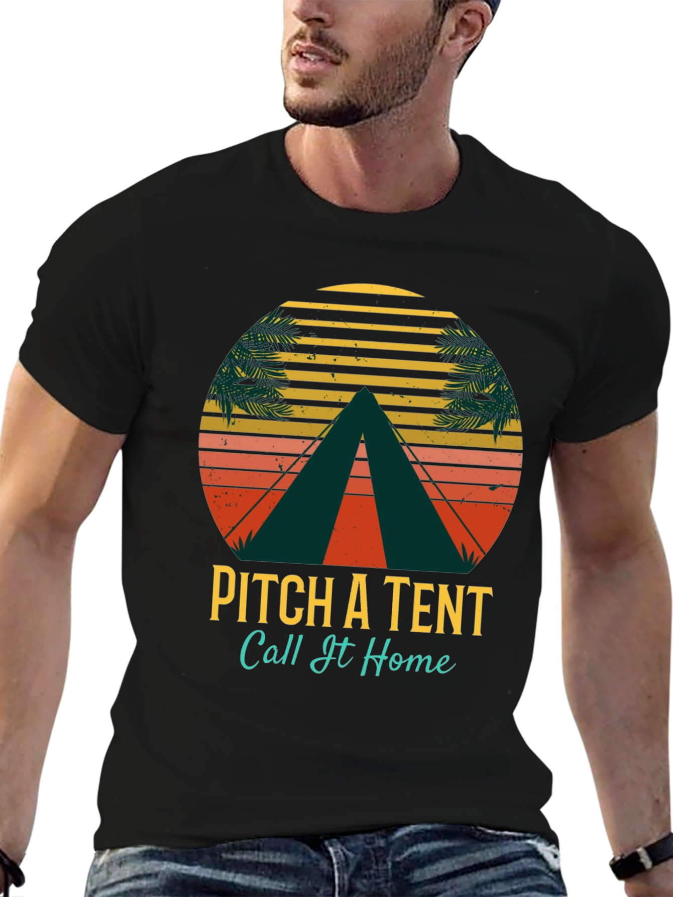 Pitch a Tent Camping T-Shirt - Outdoor Adventure
