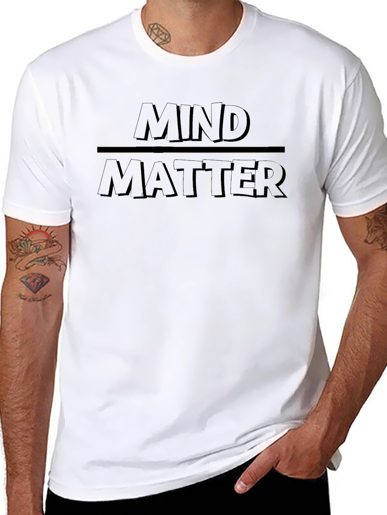 Mind Over Matter Black Graphic Tee