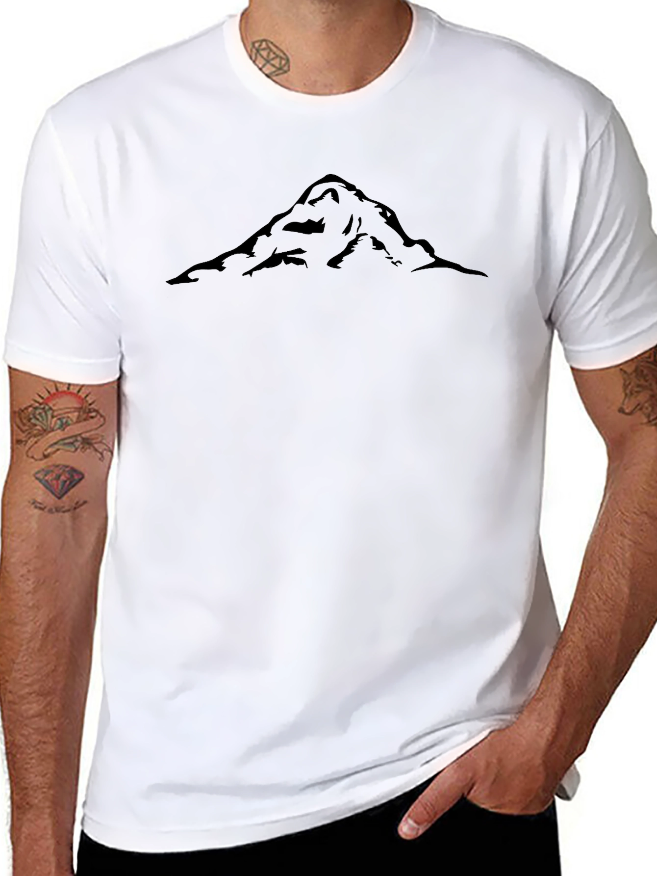 Mountain Silhouette Black T-Shirt
