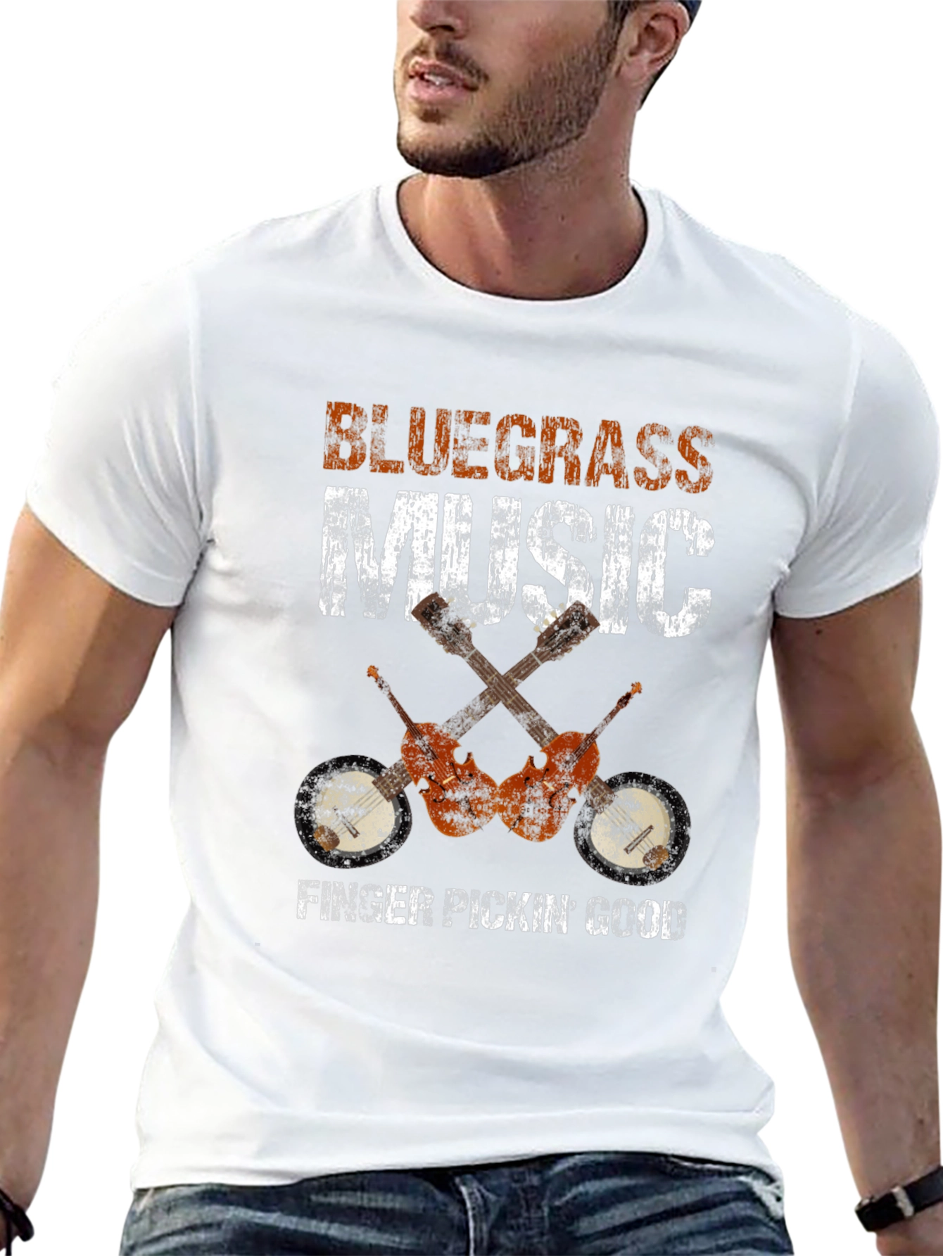 Bluegrass Music T-Shirt - Finger Pickin Good!