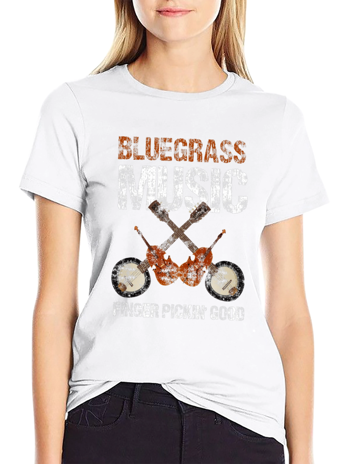 Bluegrass Music T-Shirt - Finger Pickin Good!
