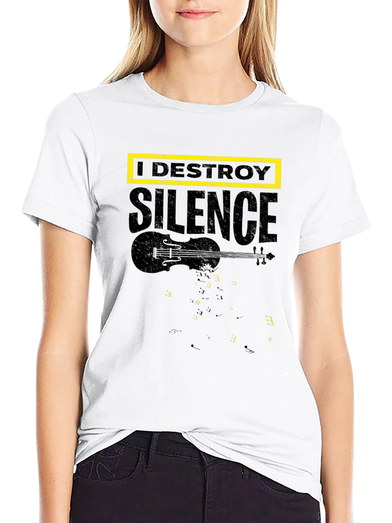 I Destroy Silence Graphic T-Shirt - Musician Tee