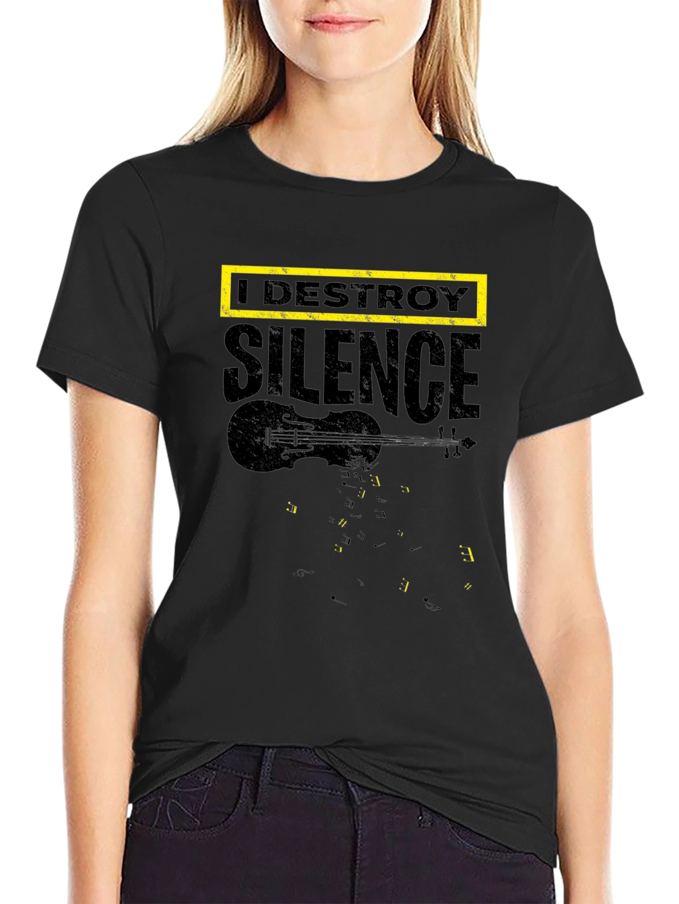 I Destroy Silence Graphic T-Shirt - Musician Tee