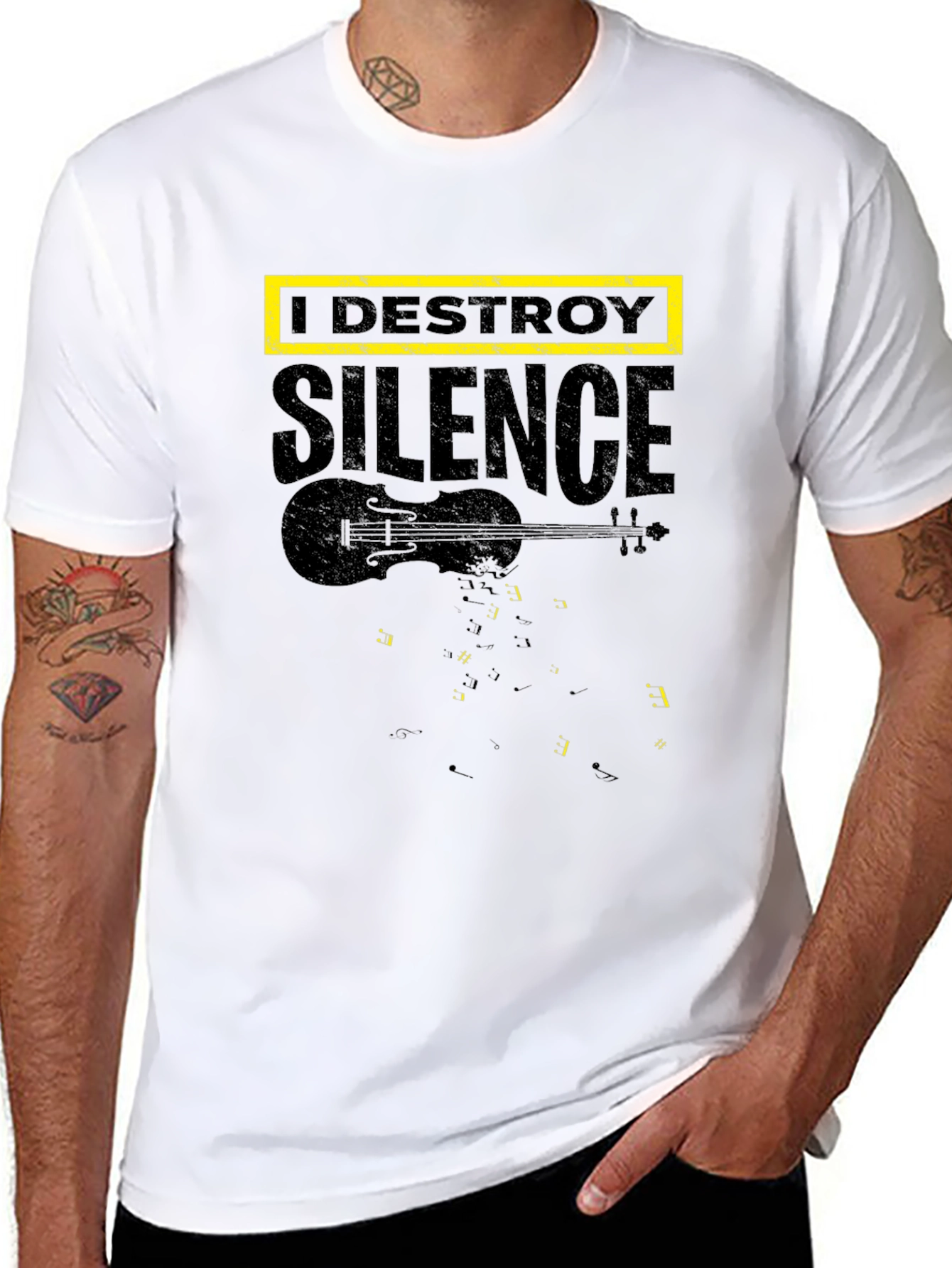 I Destroy Silence Graphic T-Shirt - Musician Tee