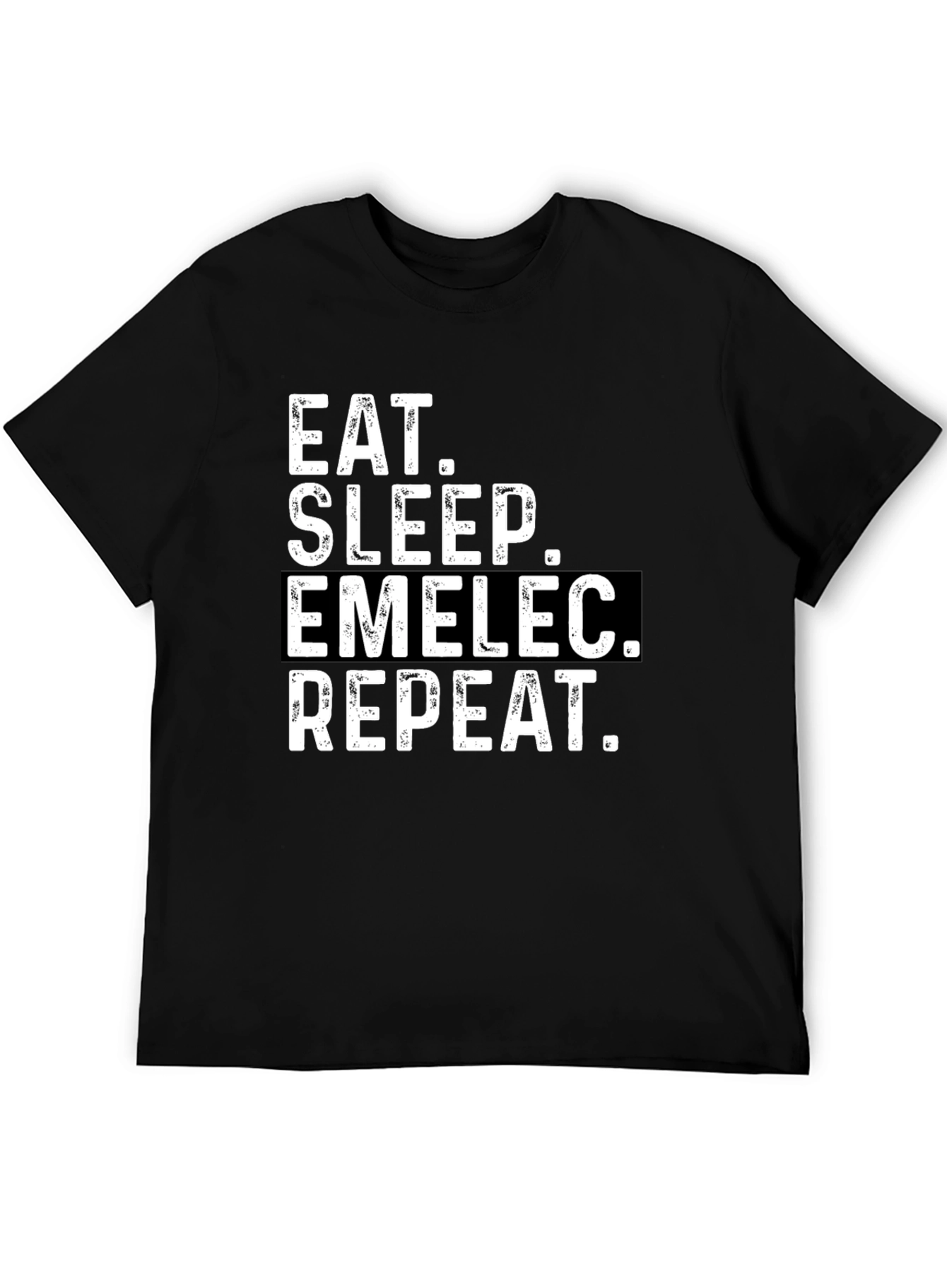 Eat Sleep Emelec Repeat Black T-Shirt