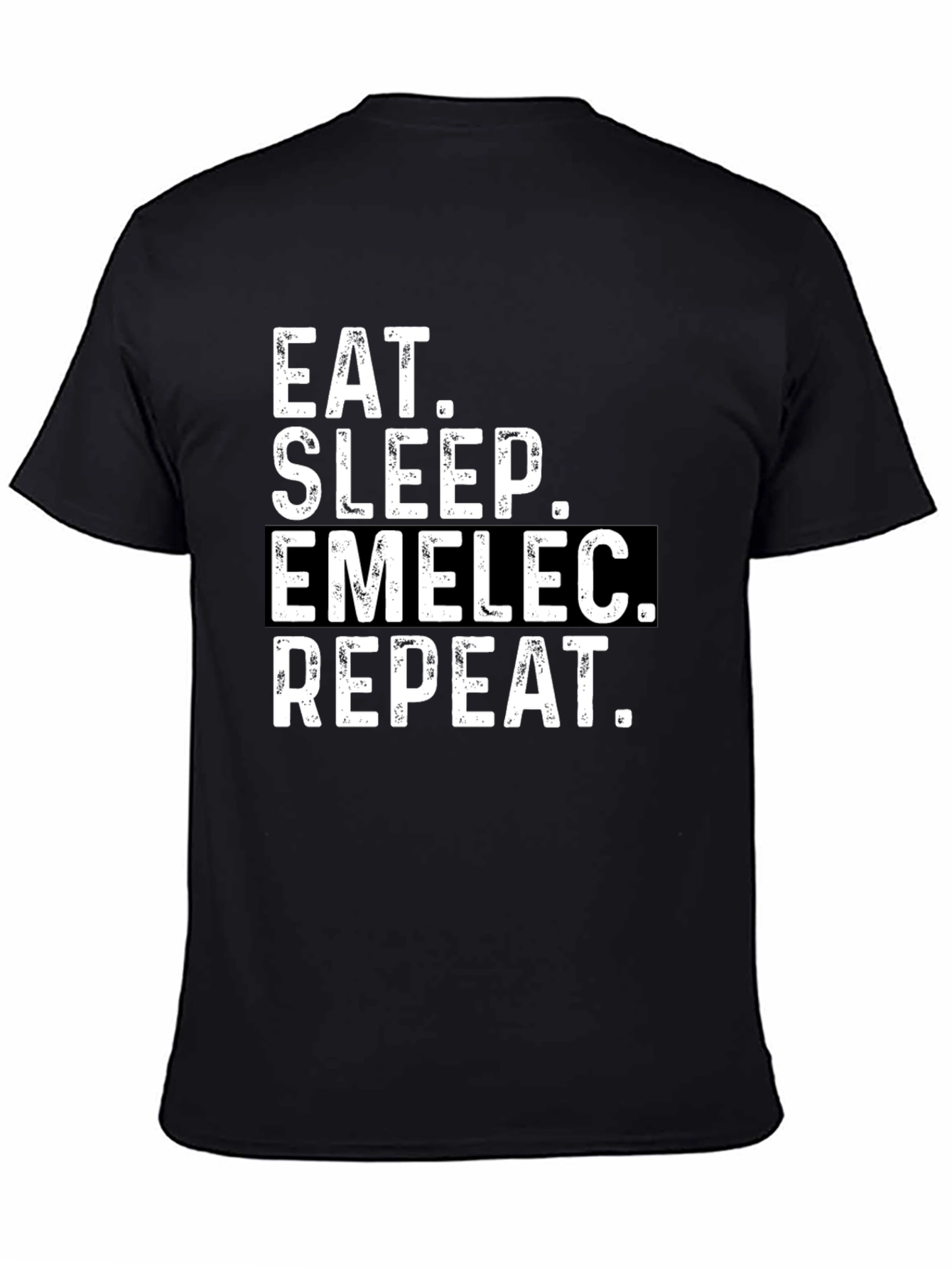Eat Sleep Emelec Repeat Black T-Shirt
