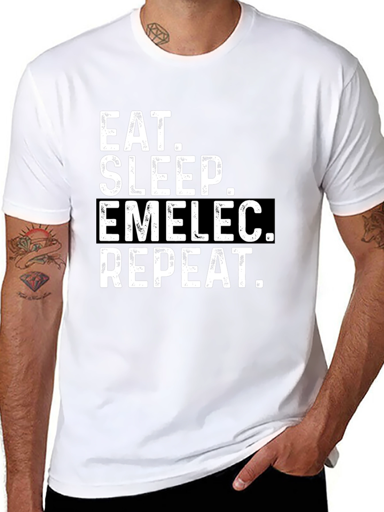 Eat Sleep Emelec Repeat Black T-Shirt
