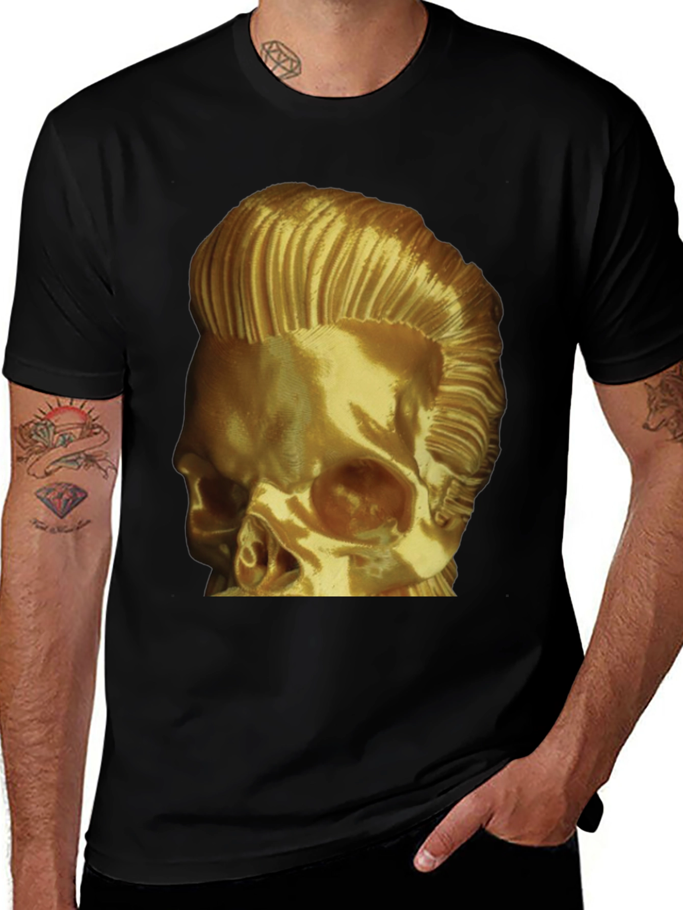 Golden Skull Rocker T-Shirt