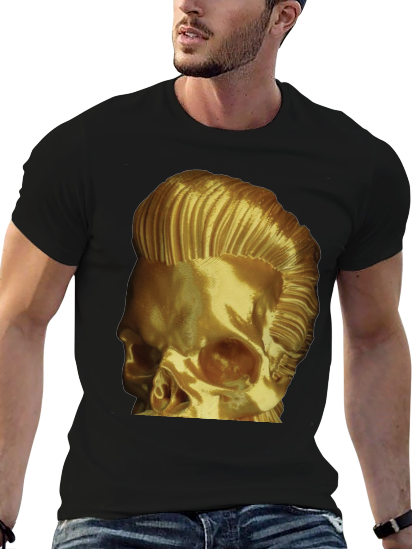 Golden Skull Rocker T-Shirt