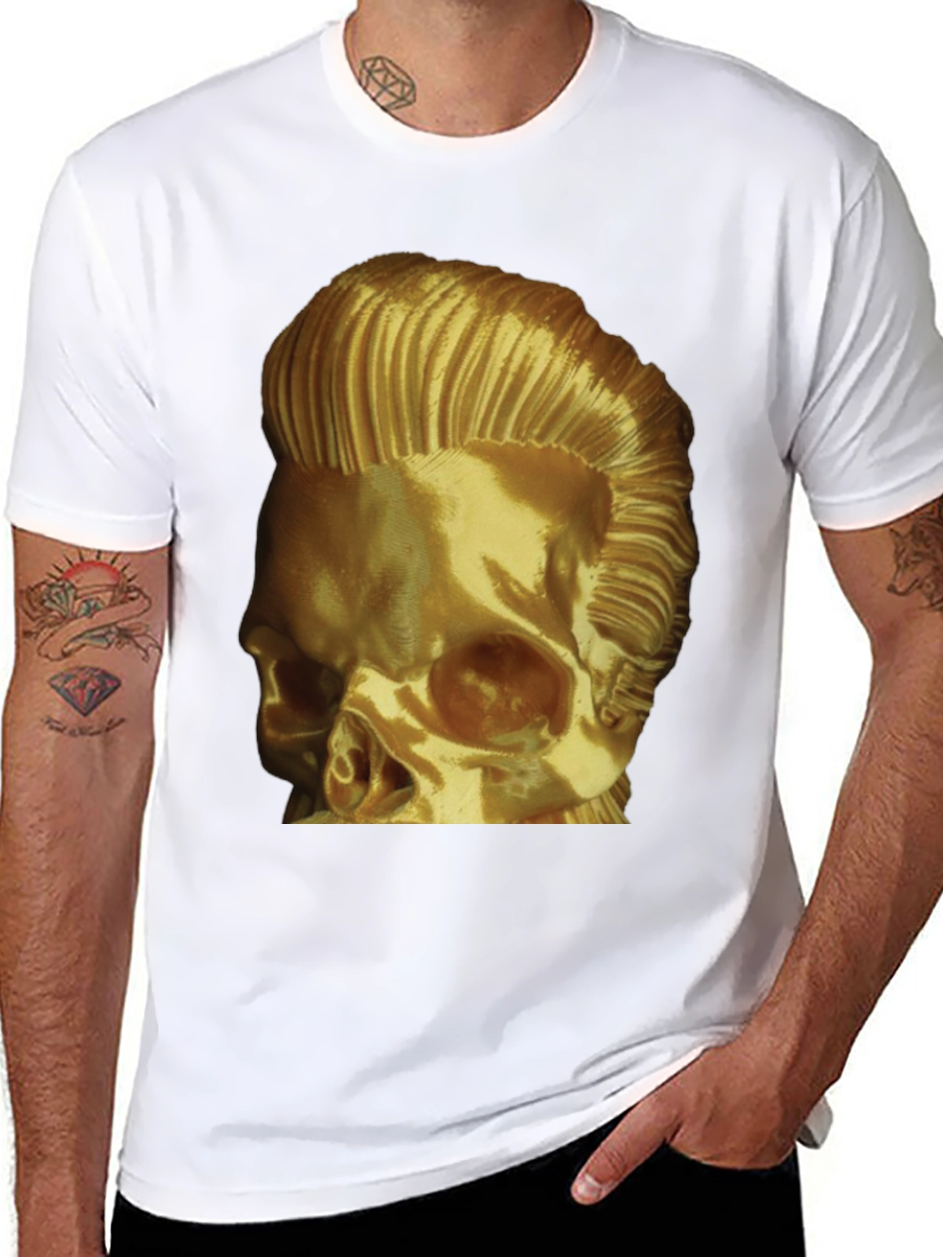Golden Skull Rocker T-Shirt