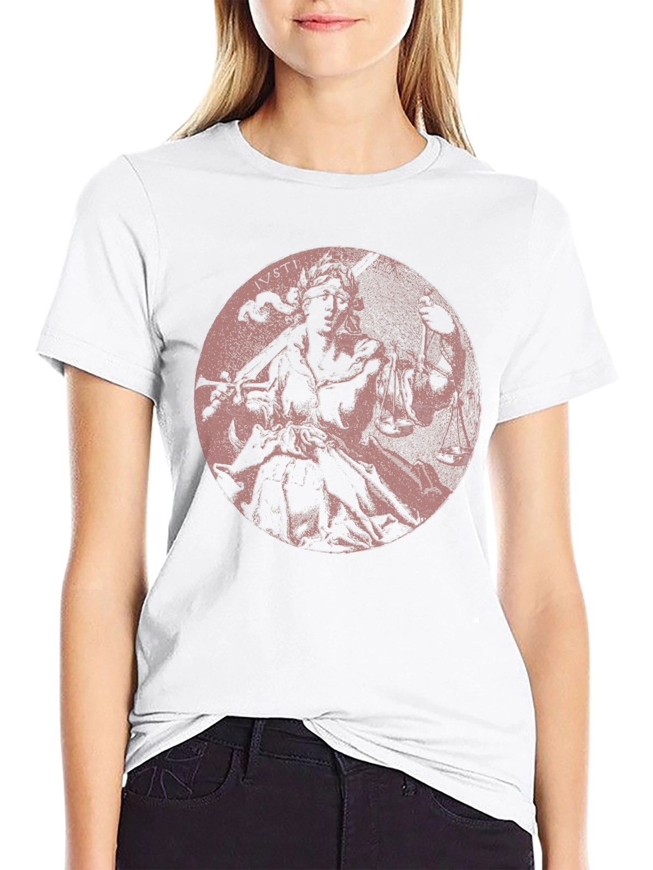 Dark Graphic Tee - Red Figure on Black