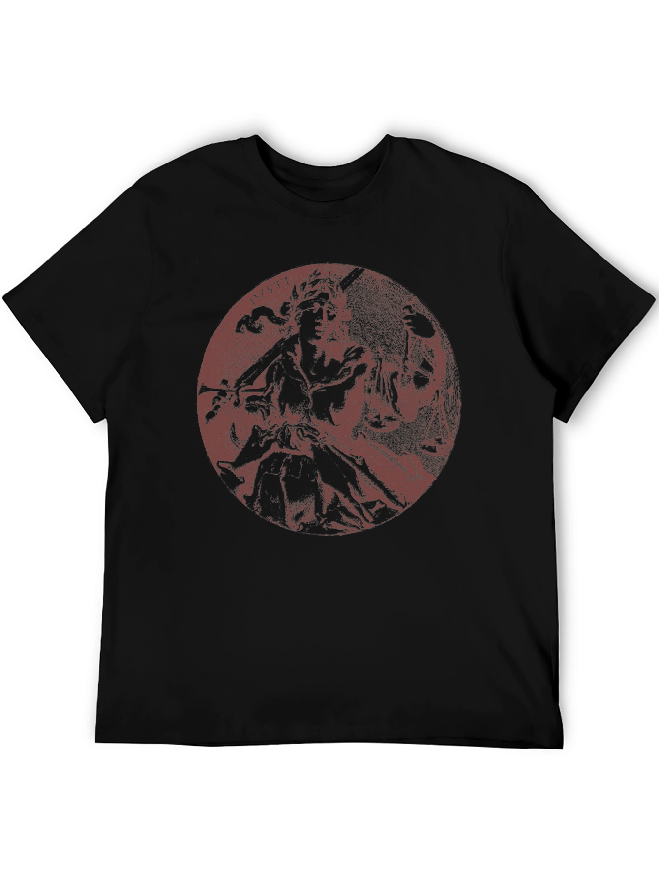 Dark Graphic Tee - Red Figure on Black