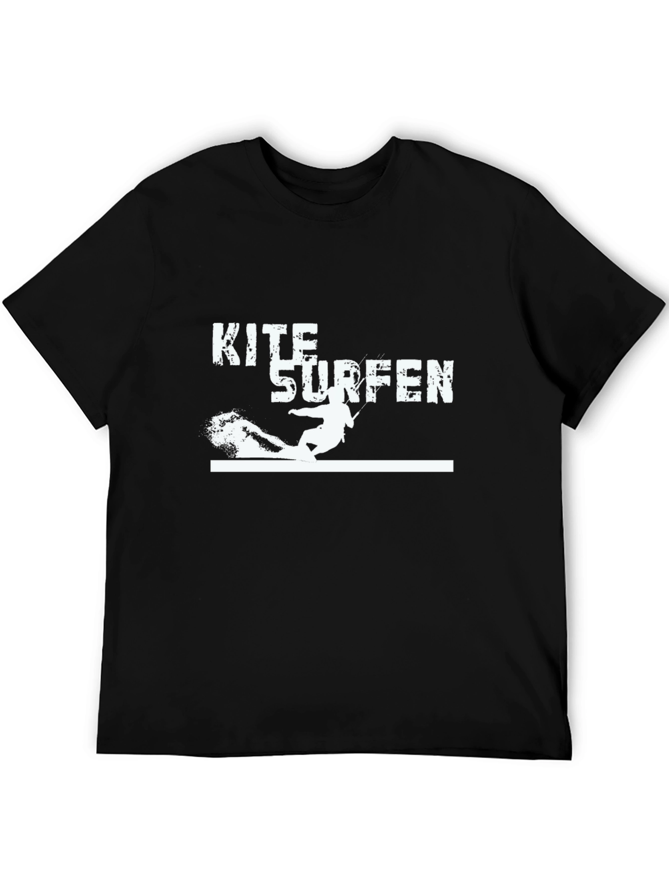 Kite Surfen Black T-Shirt - Water Sports Tee