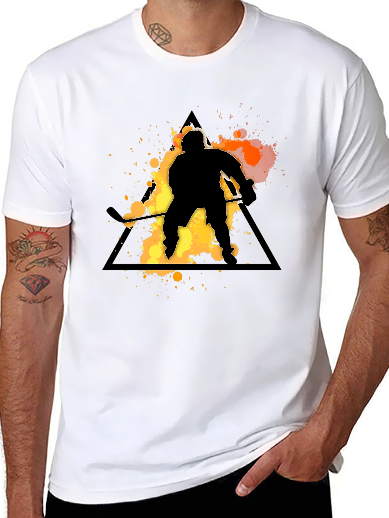 Hockey Player Graphic Tee