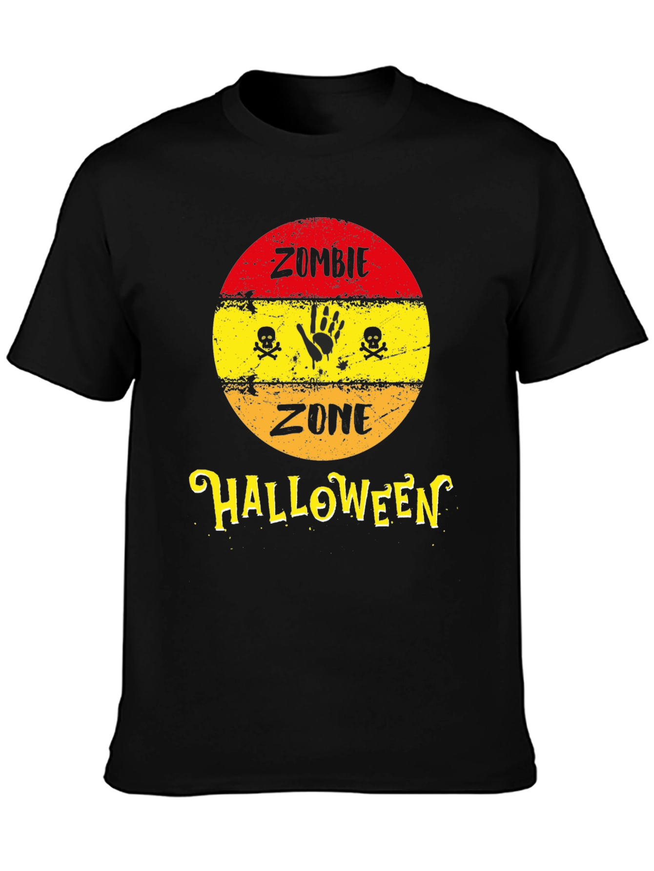 Zombie Zone Halloween Graphic T-Shirt