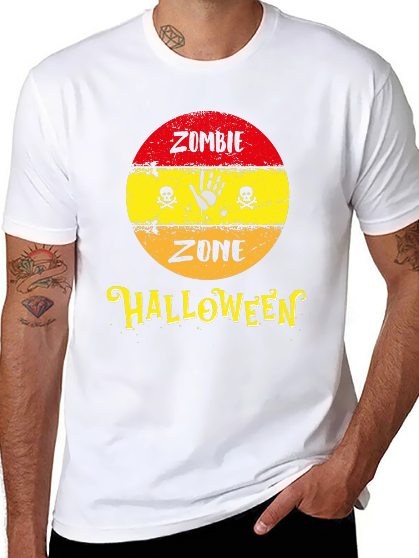 Zombie Zone Halloween Graphic T-Shirt