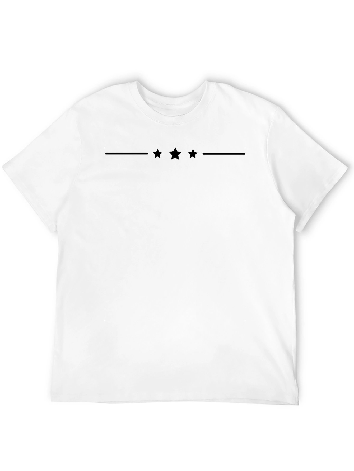 Mens Black T-Shirt with Star Design