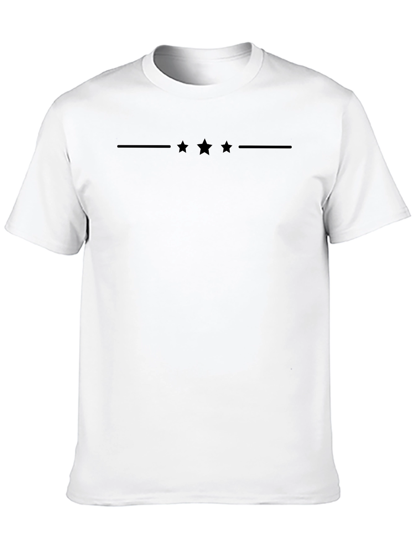 Mens Black T-Shirt with Star Design