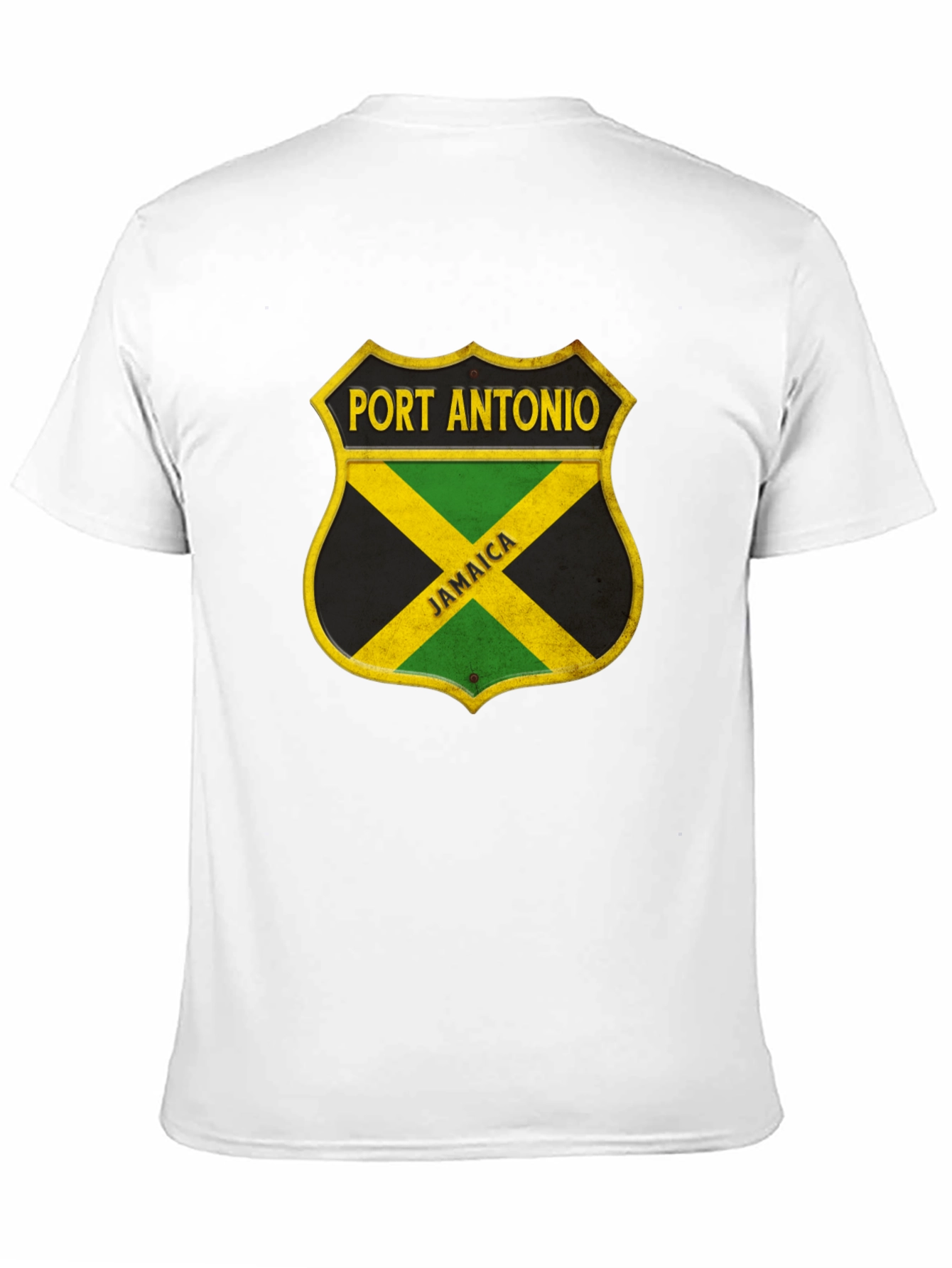 Port Antonio Jamaica Shield Black T-Shirt