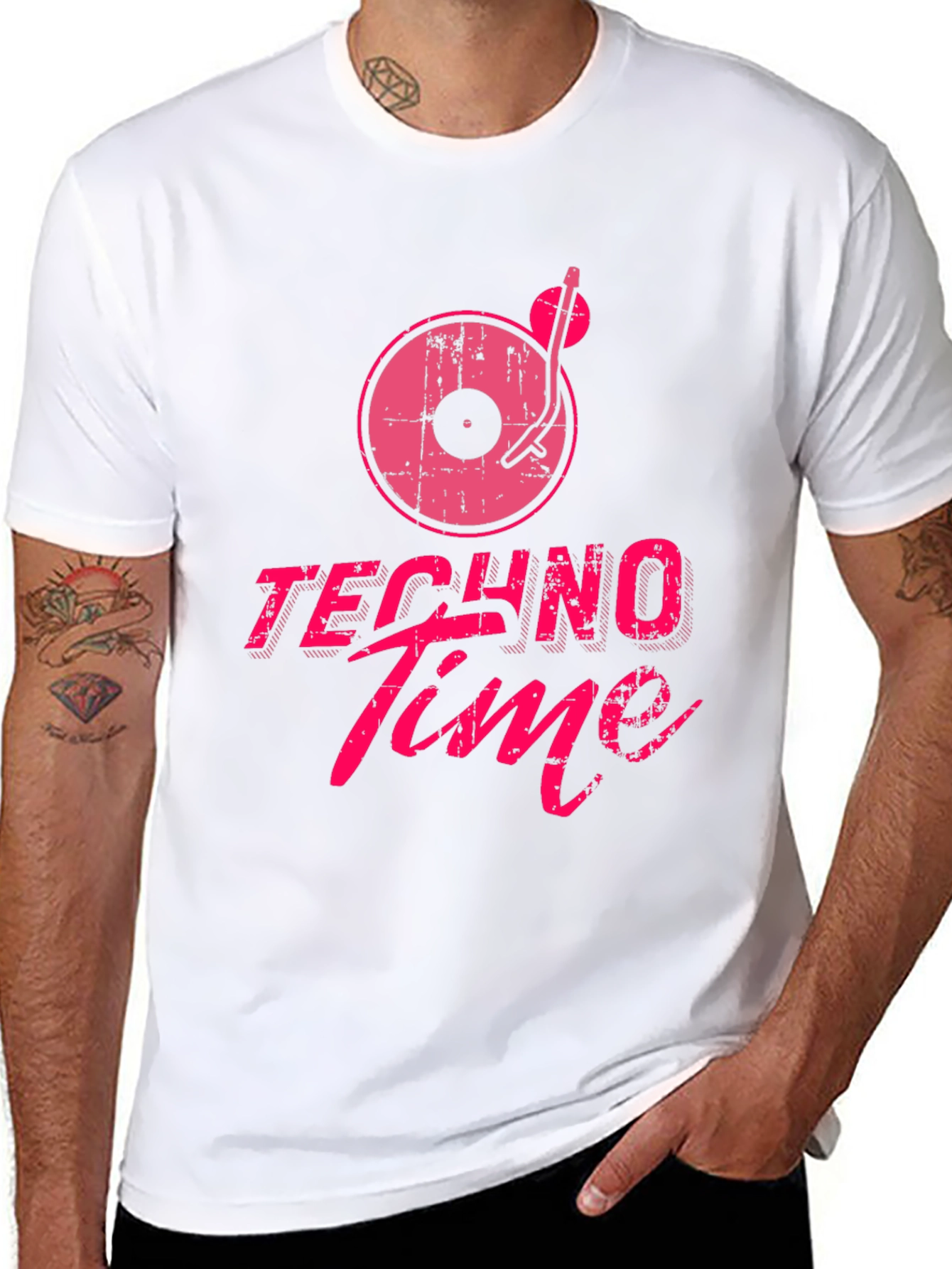 Techno Time Graphic T-Shirt - Black