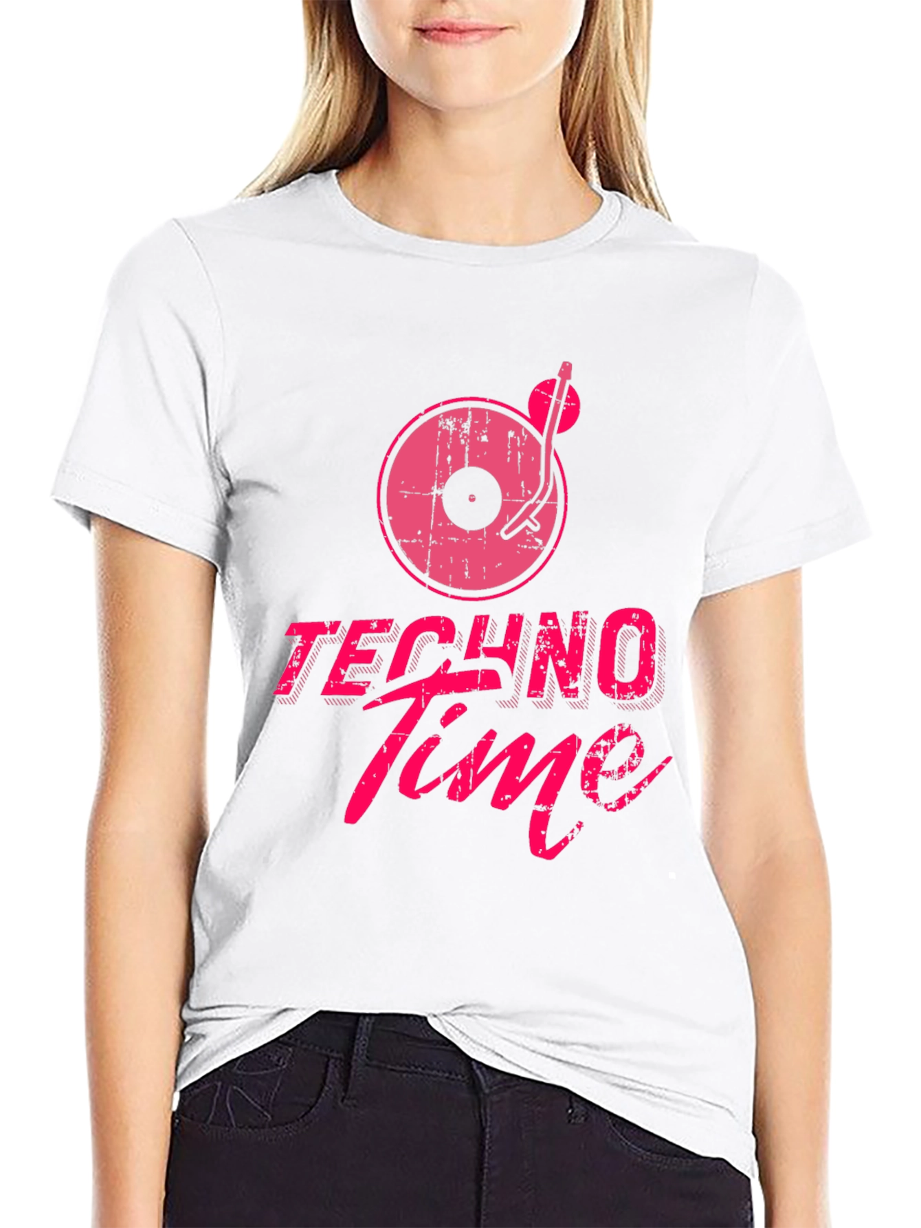 Techno Time Graphic T-Shirt - Black