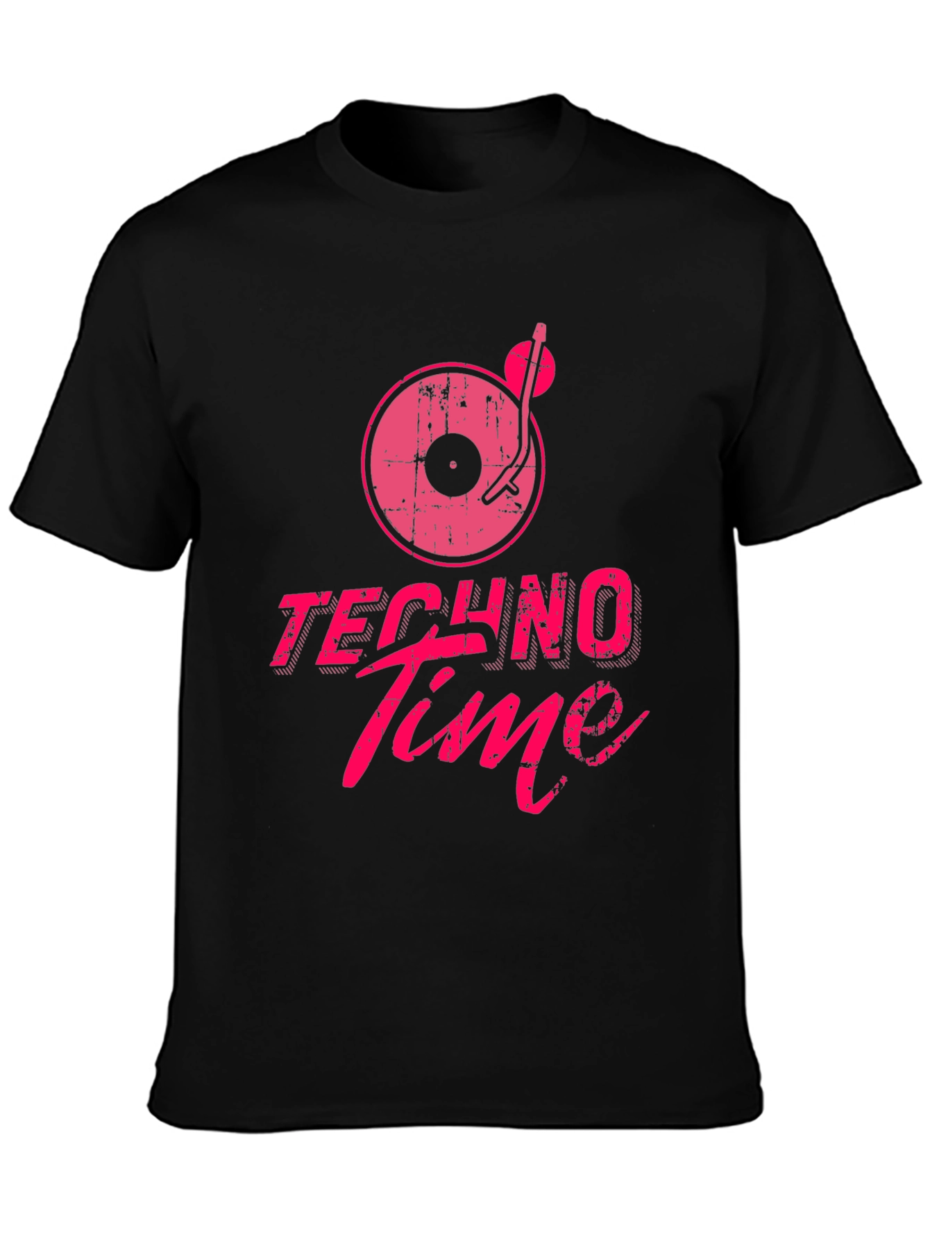 Techno Time Graphic T-Shirt - Black