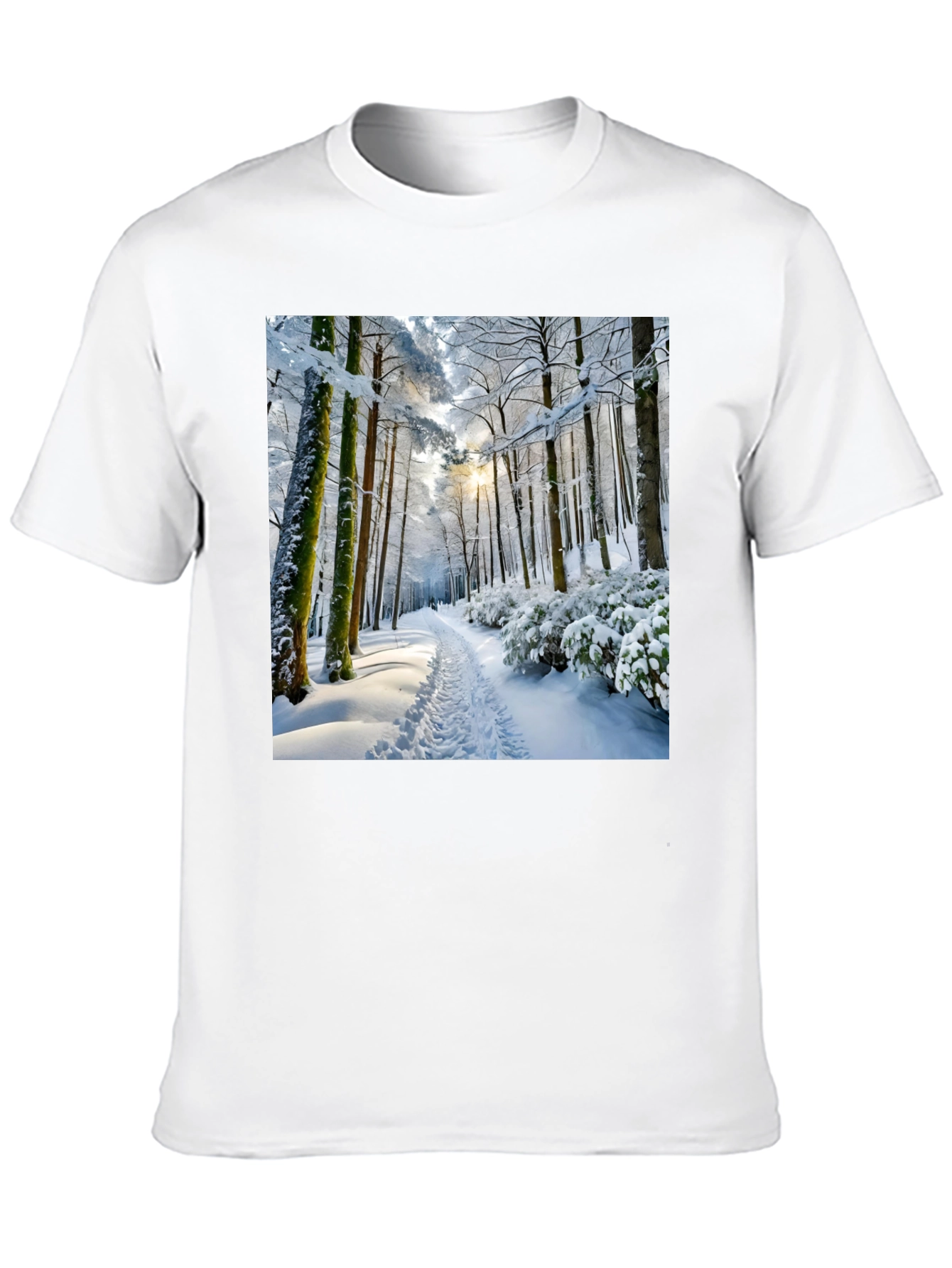 Winter Forest Scene Graphic Tee